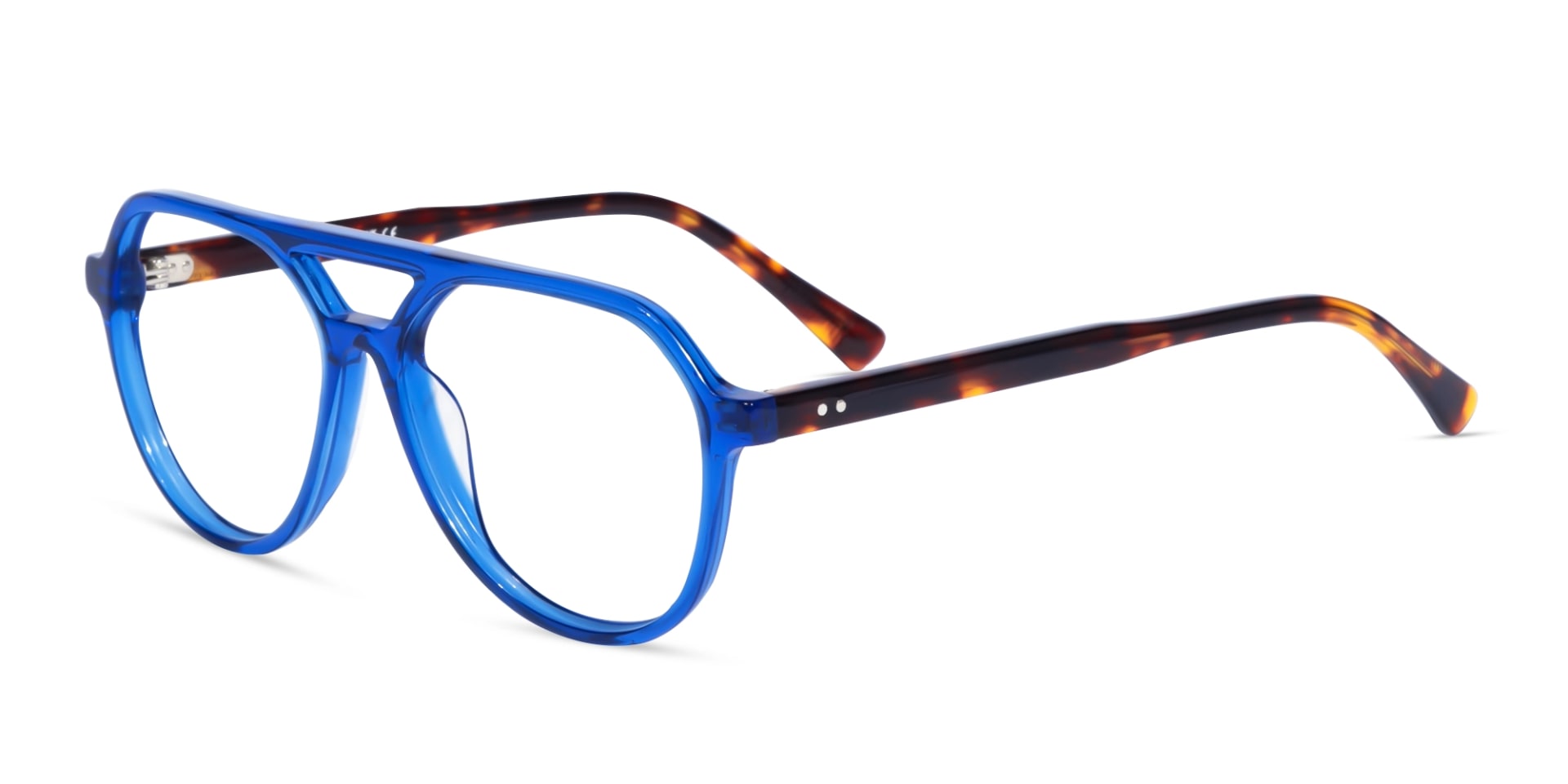 Crystal Blue Double Bridge Eyeglasses-3
