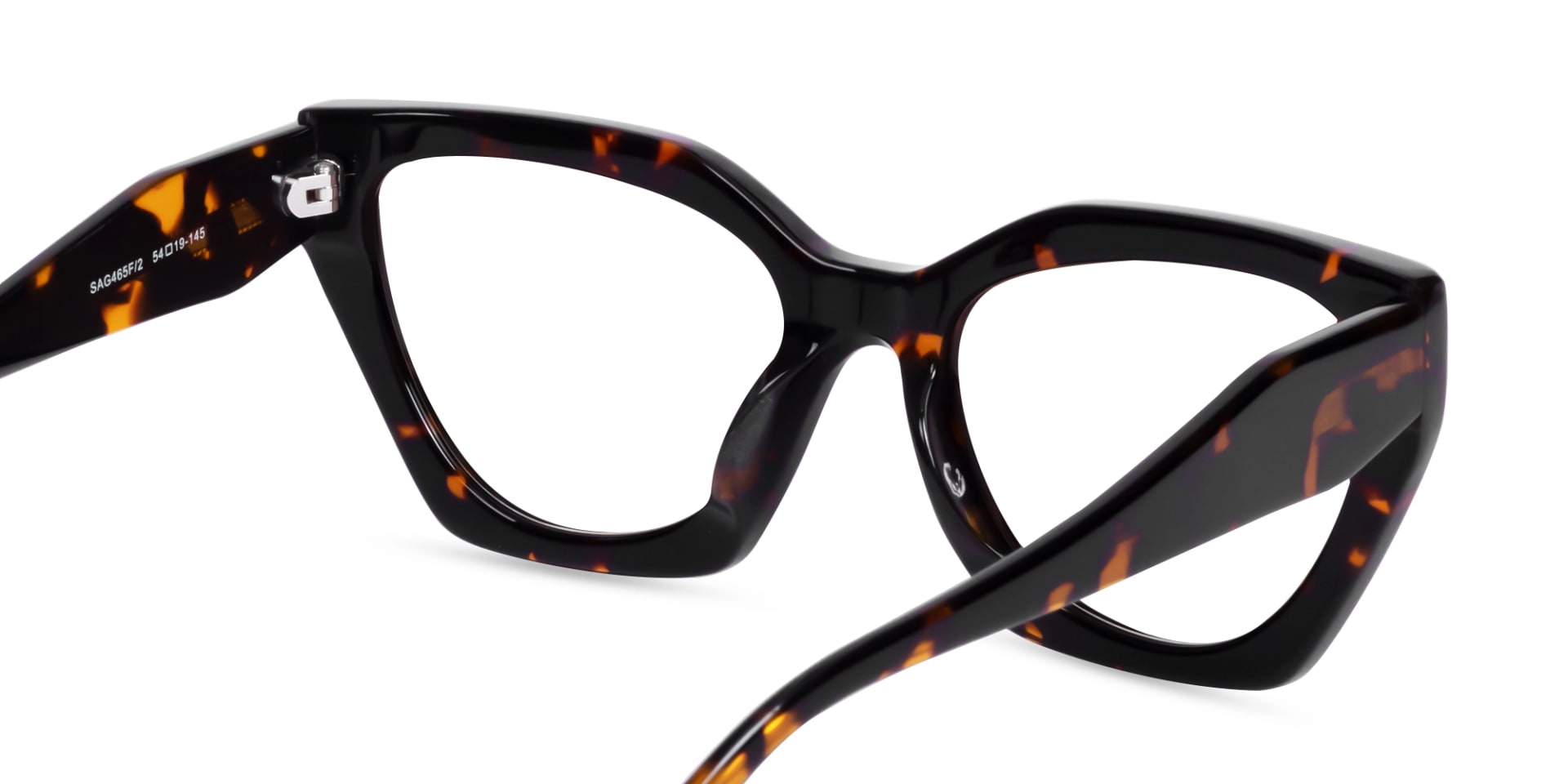 Honey Tortoise Cat-eye Geometric Glasses-5