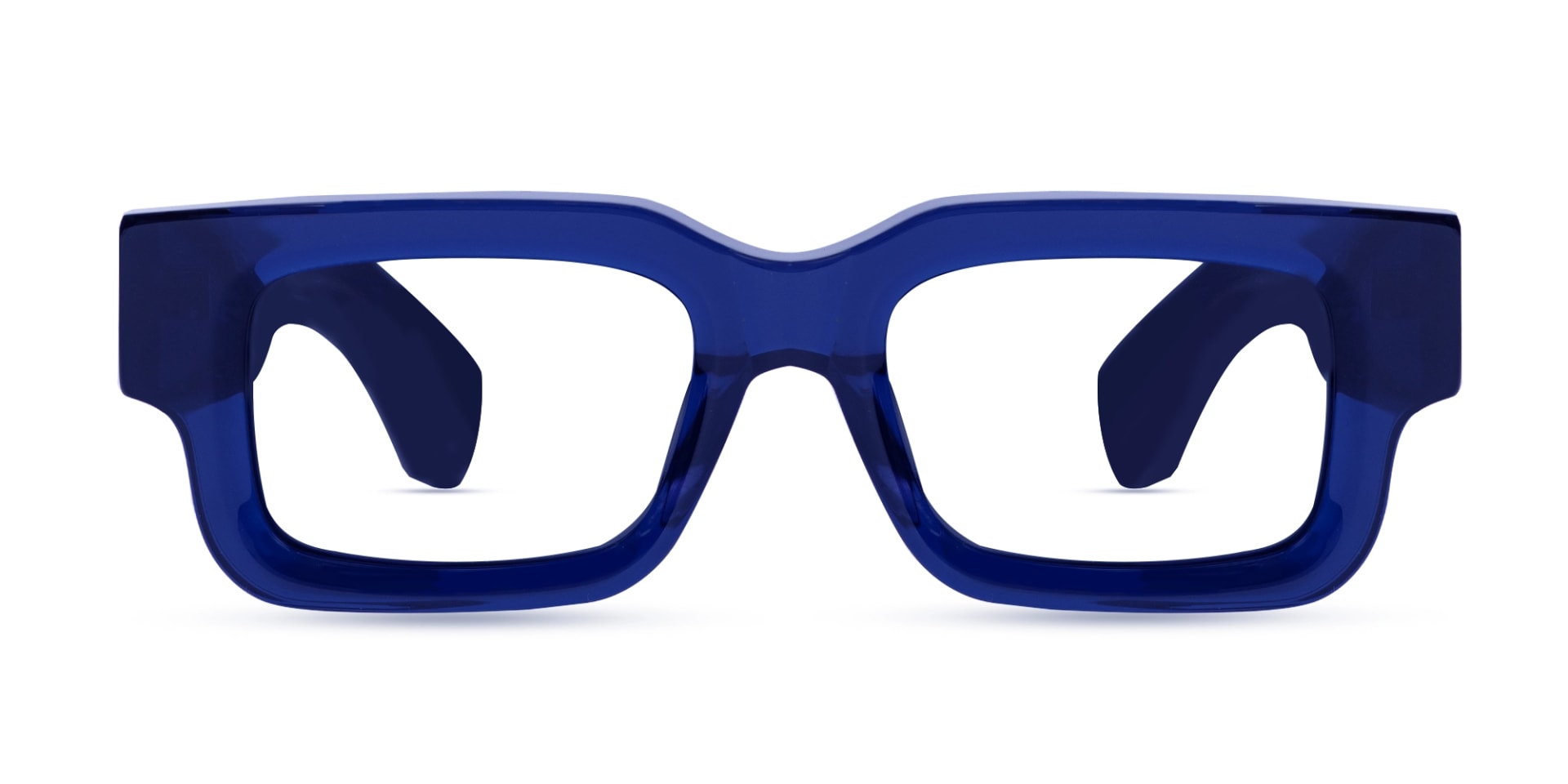 Crystal Blue Acetate Rectangle Glasses-1