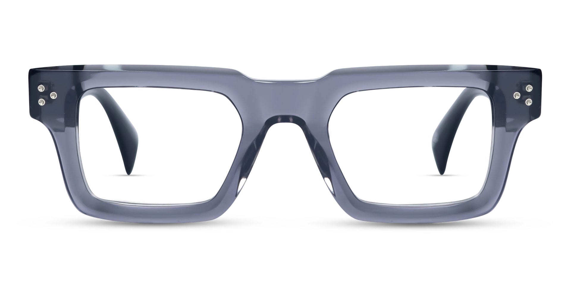 Crystal Slate Grey Thick Square Glasses