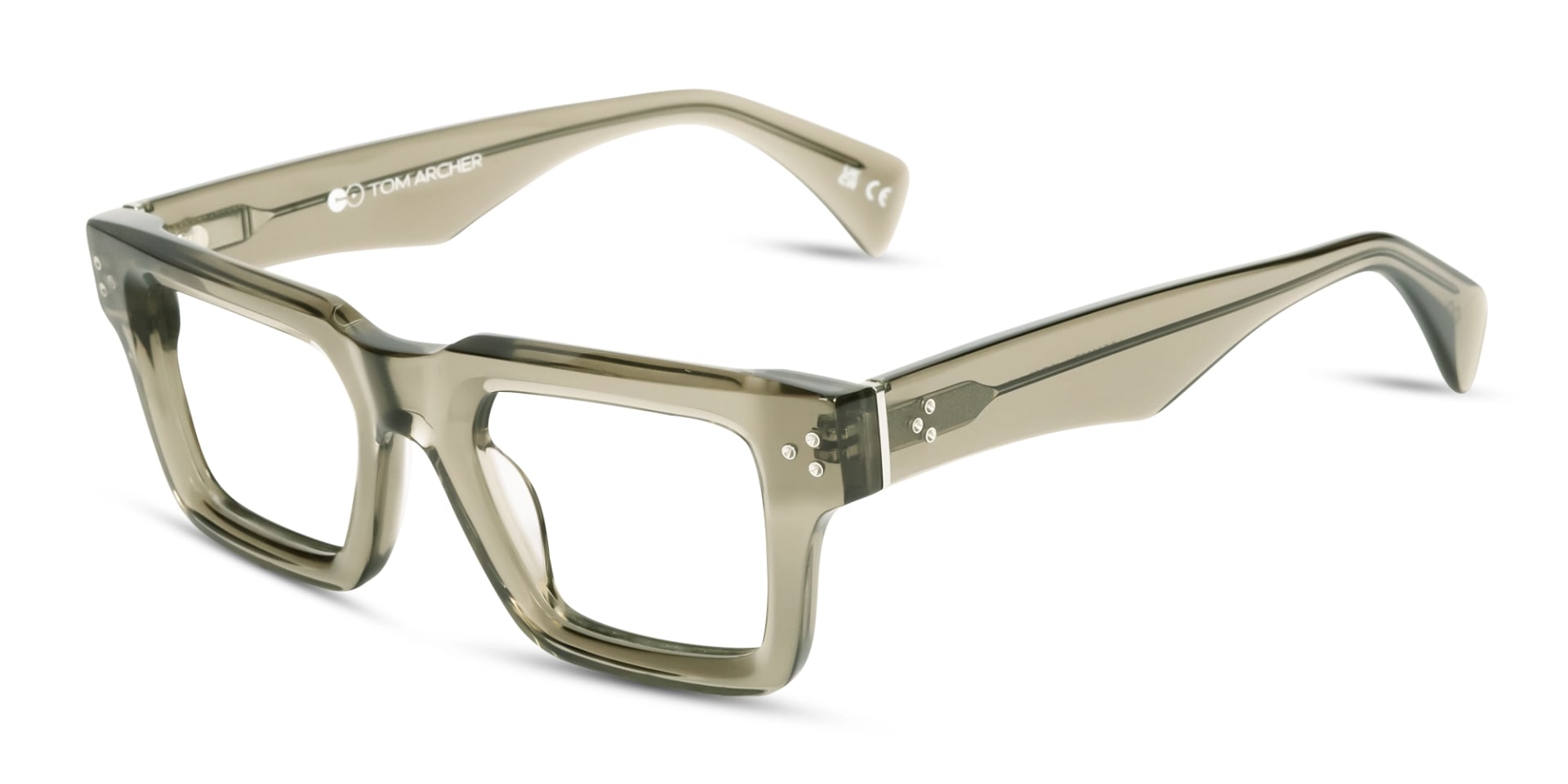 Crystal Clary Sage Thick Square Glasses