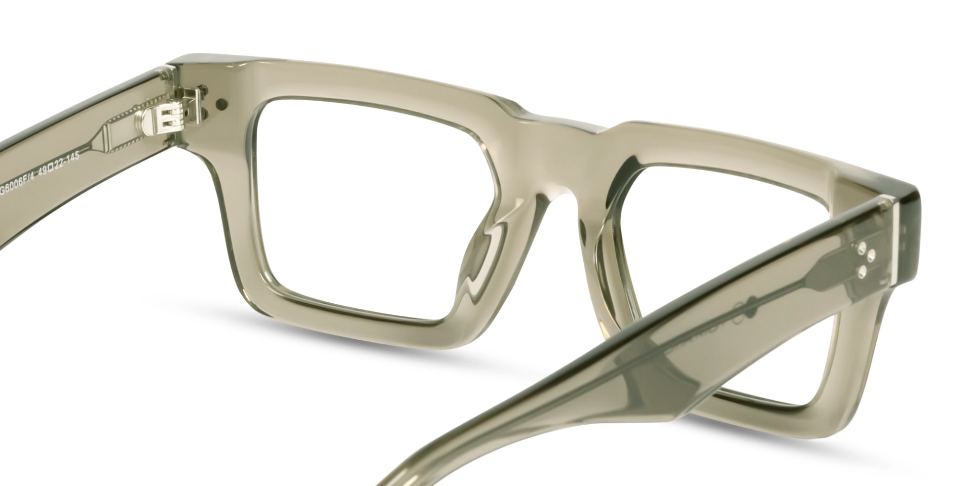 Crystal Clary Sage Thick Square Glasses