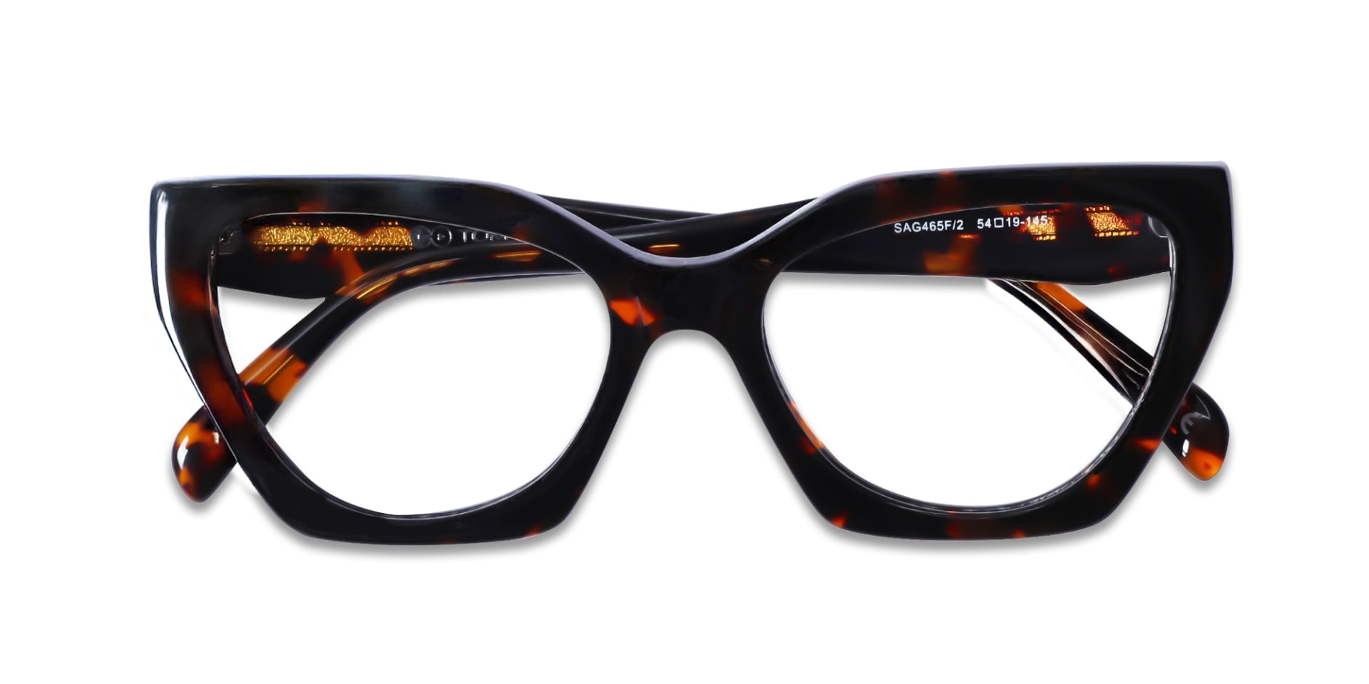 Honey Tortoise Cat-eye Geometric Glasses-6