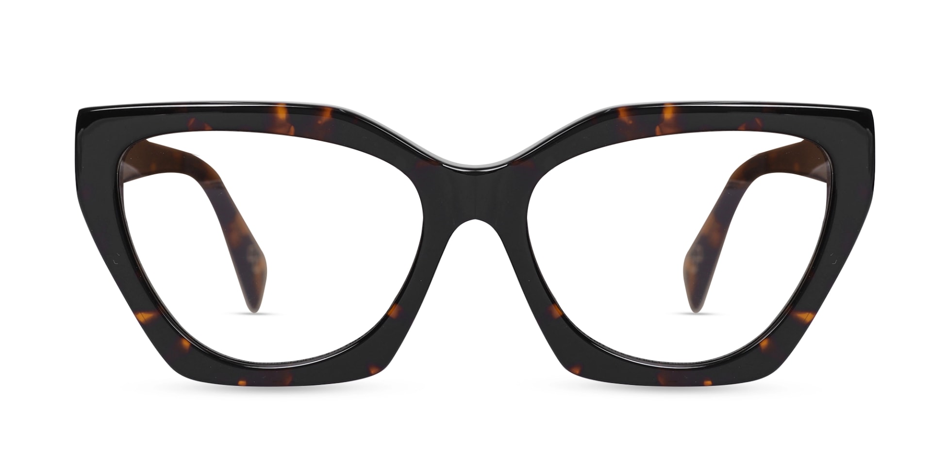 Honey Tortoise Cat-eye Geometric Glasses-1