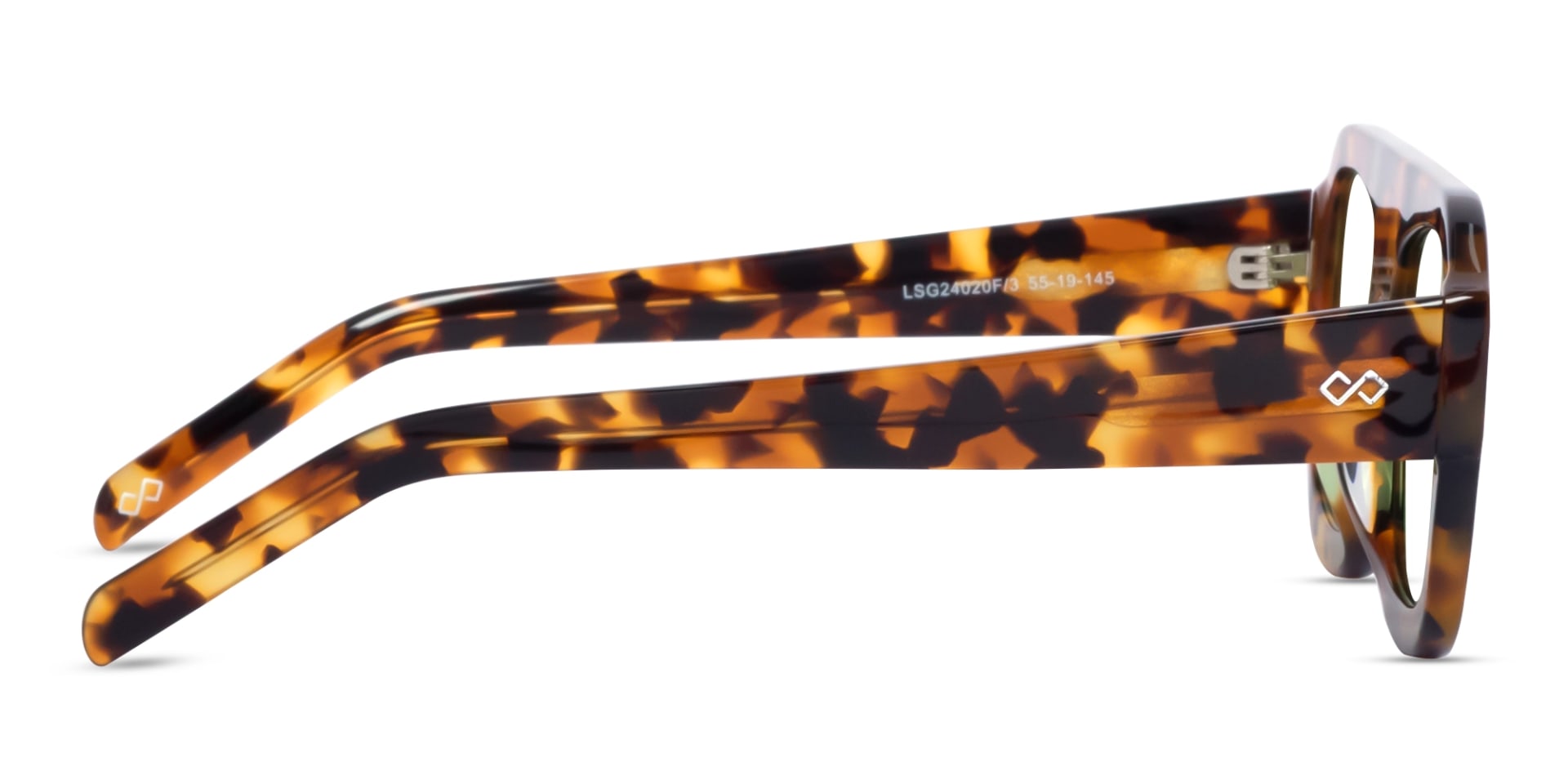 Honey Tortoise Square Pilot Flat-Top Glasses