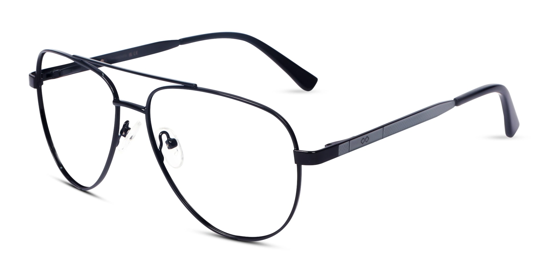 Metal Black Double Bridge Glasses