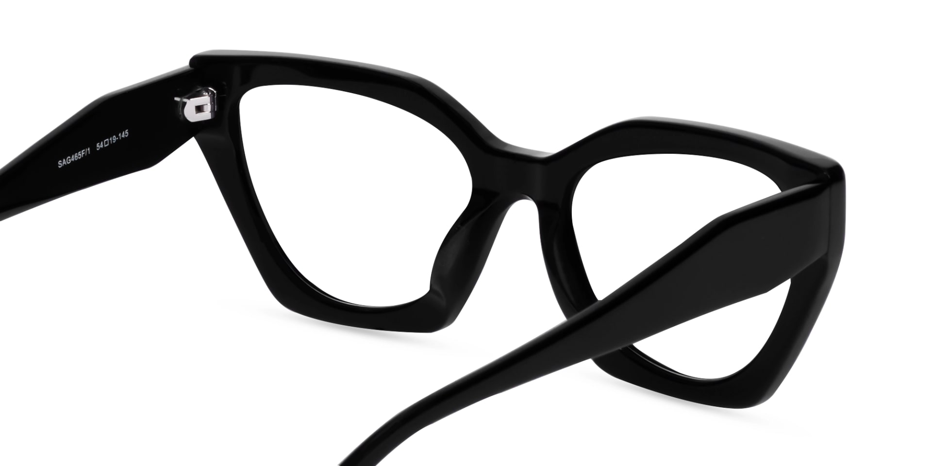 Black Cat-eye Geometric Glasses-5