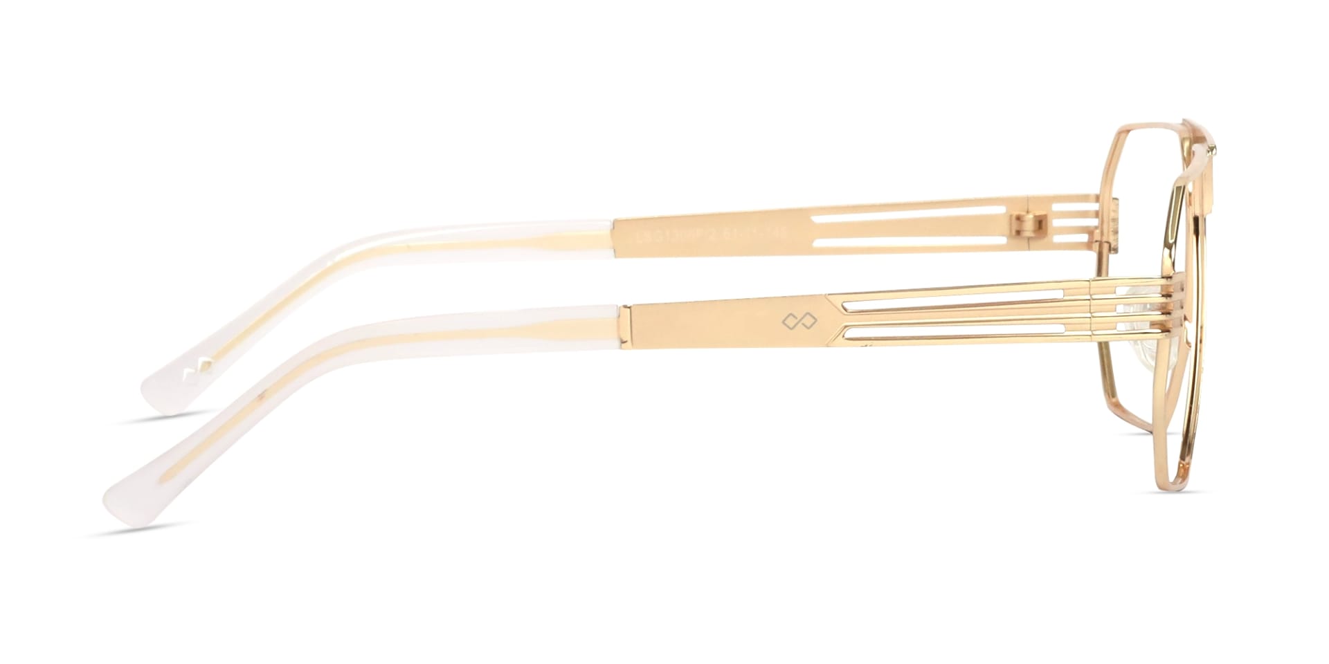 Gold Metal Double Bridge Pilot Glasses-4