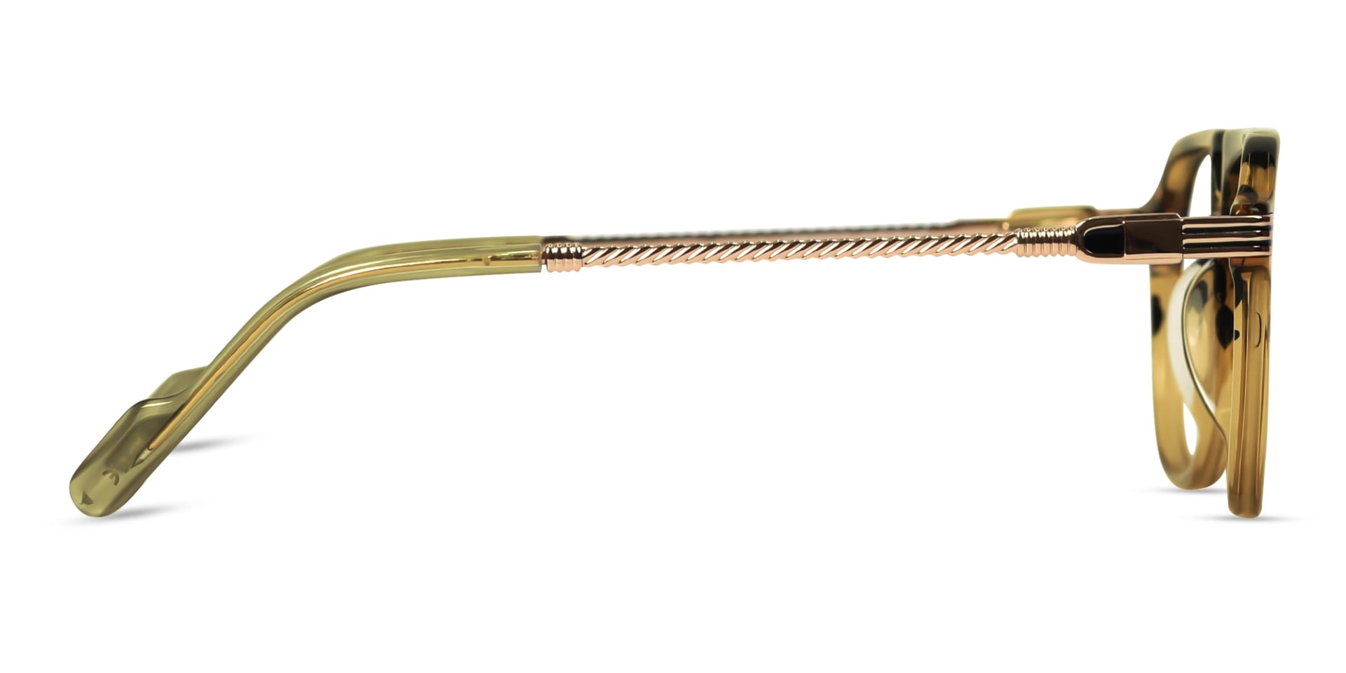 Crystal Gold & Black Marble Pilot Glasses