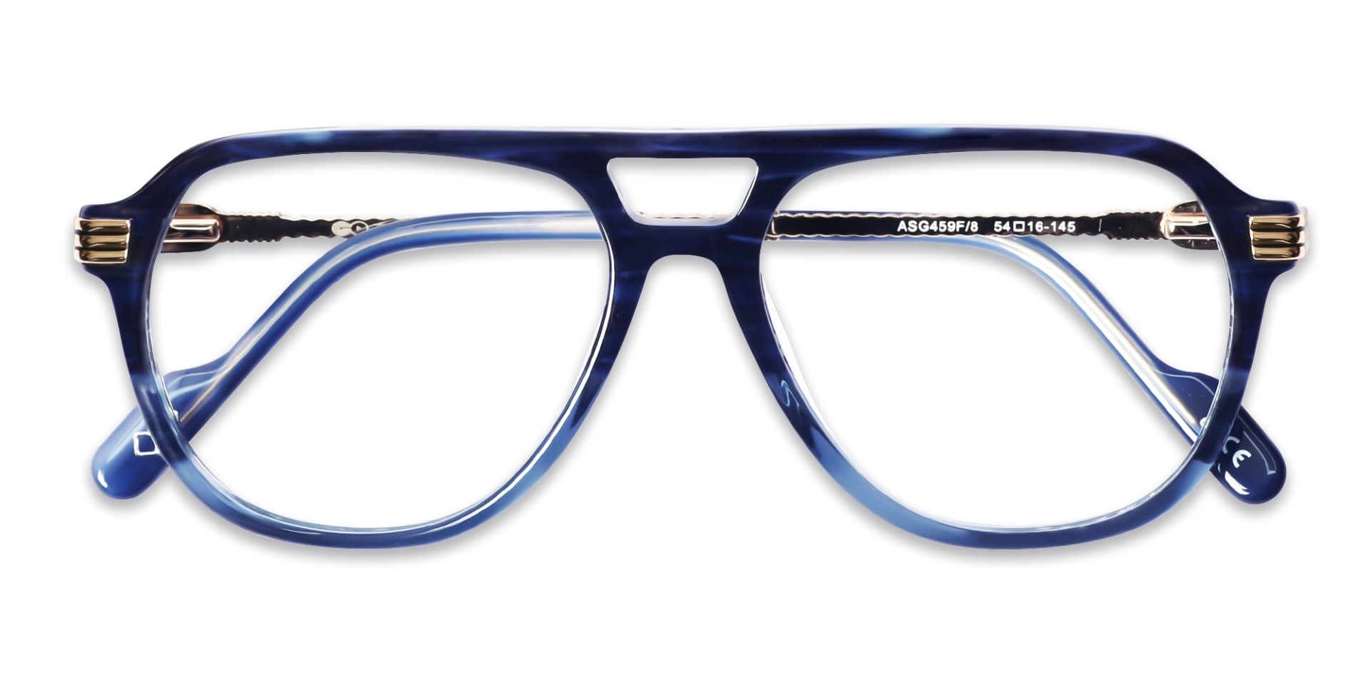 Crystal Blue Ombre Pilot Glasses