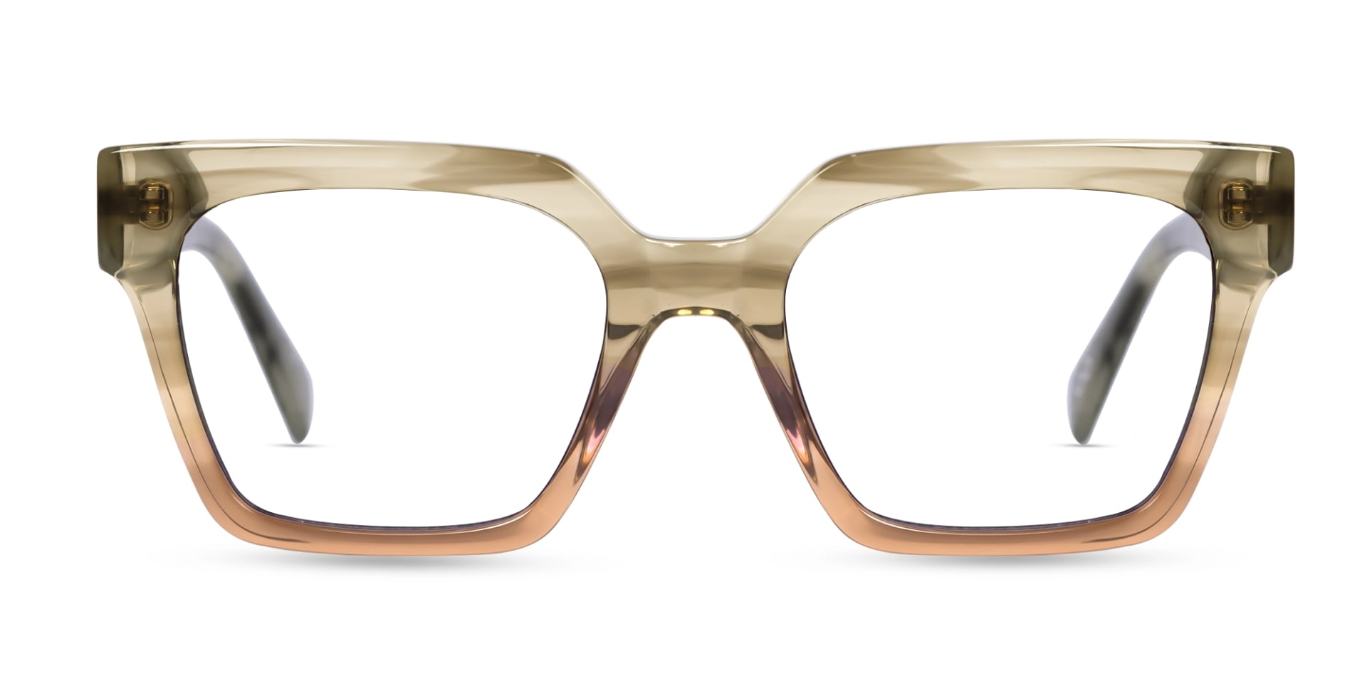 Crystal Nude Ombre Square Glasses-1