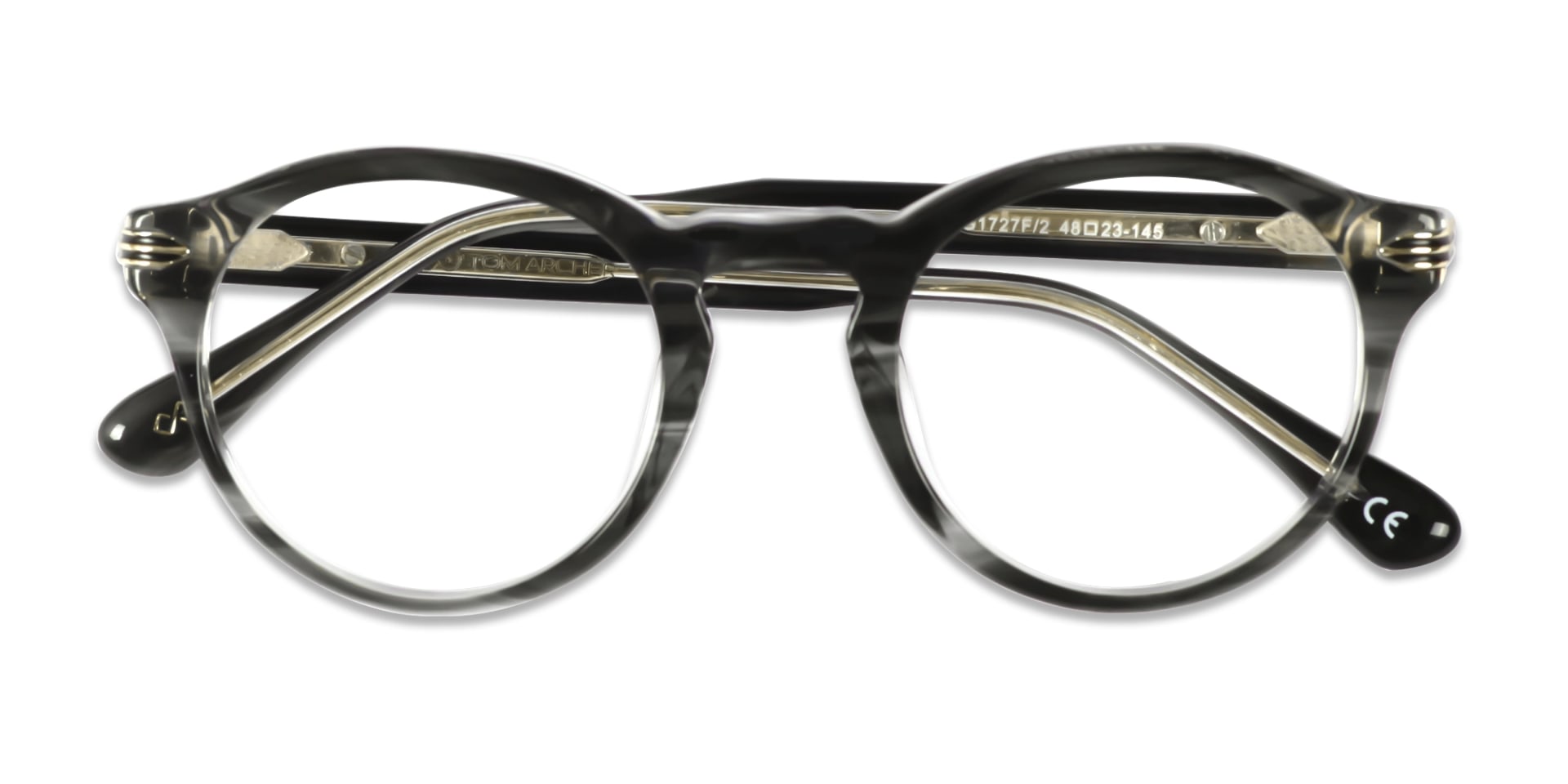 Crystal Smoke Marble Round Glasses-6