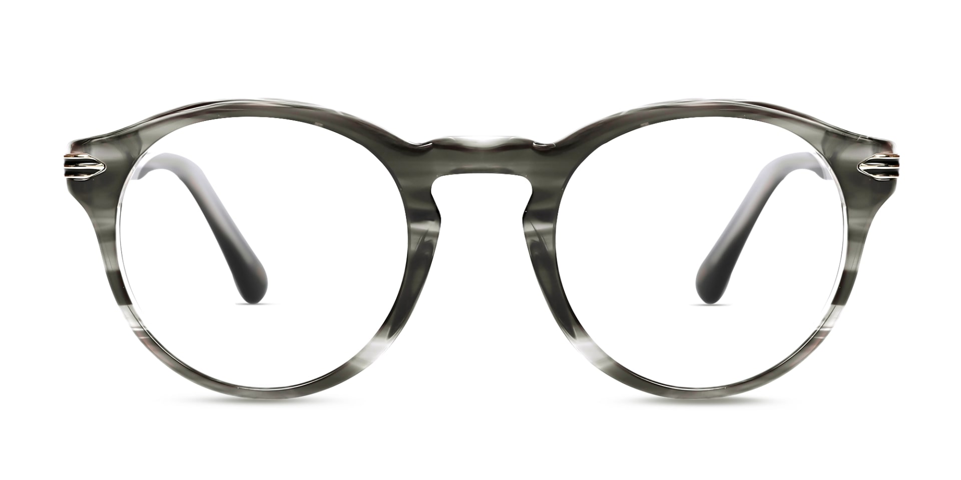 Crystal Smoke Marble Round Glasses-1