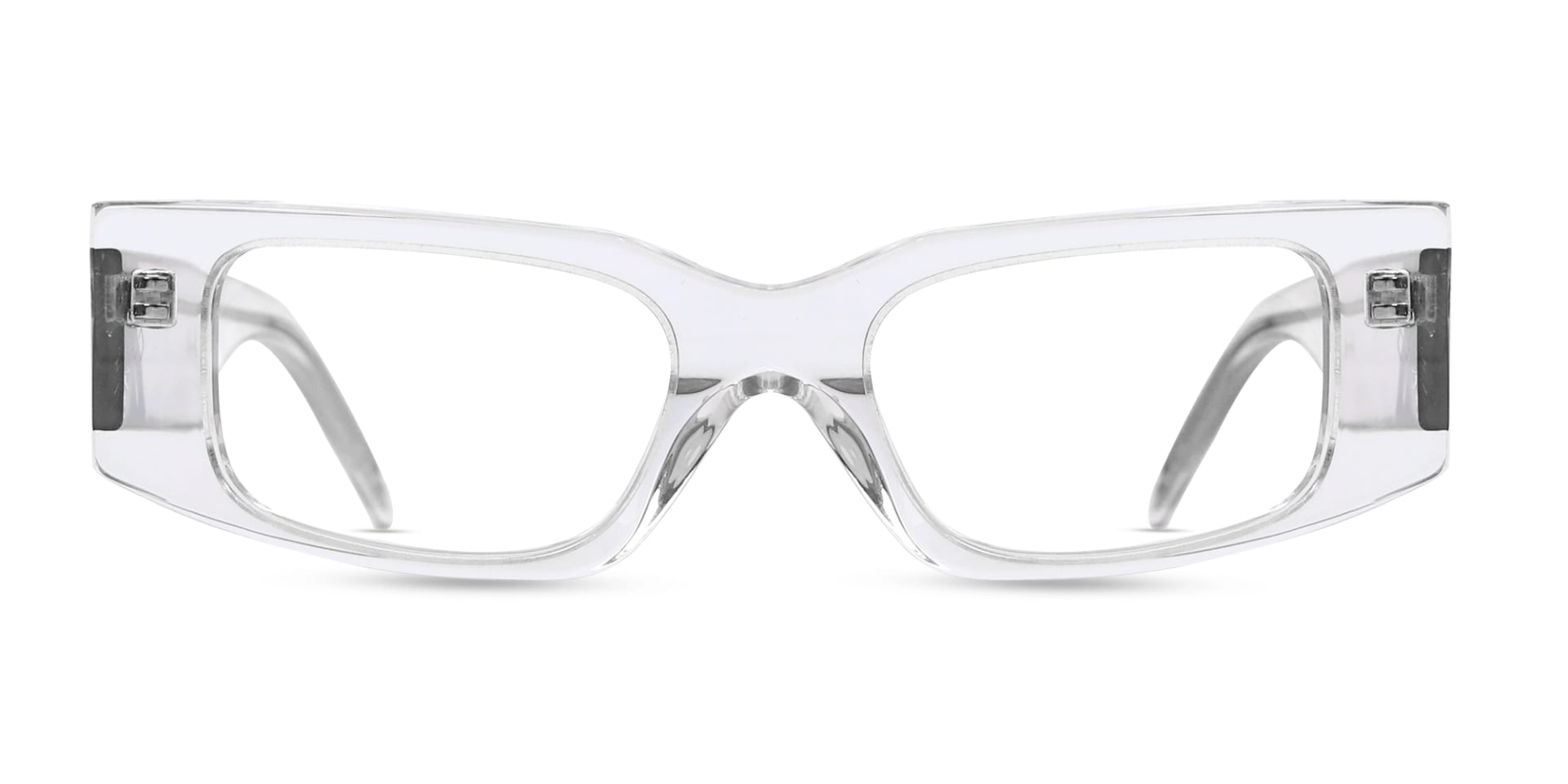 Crystal Clear Rectangle Full-Rim Glasses-1