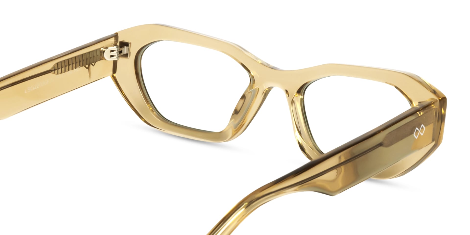 Water Gold Full-Rim Rectangle Geometric Glasses