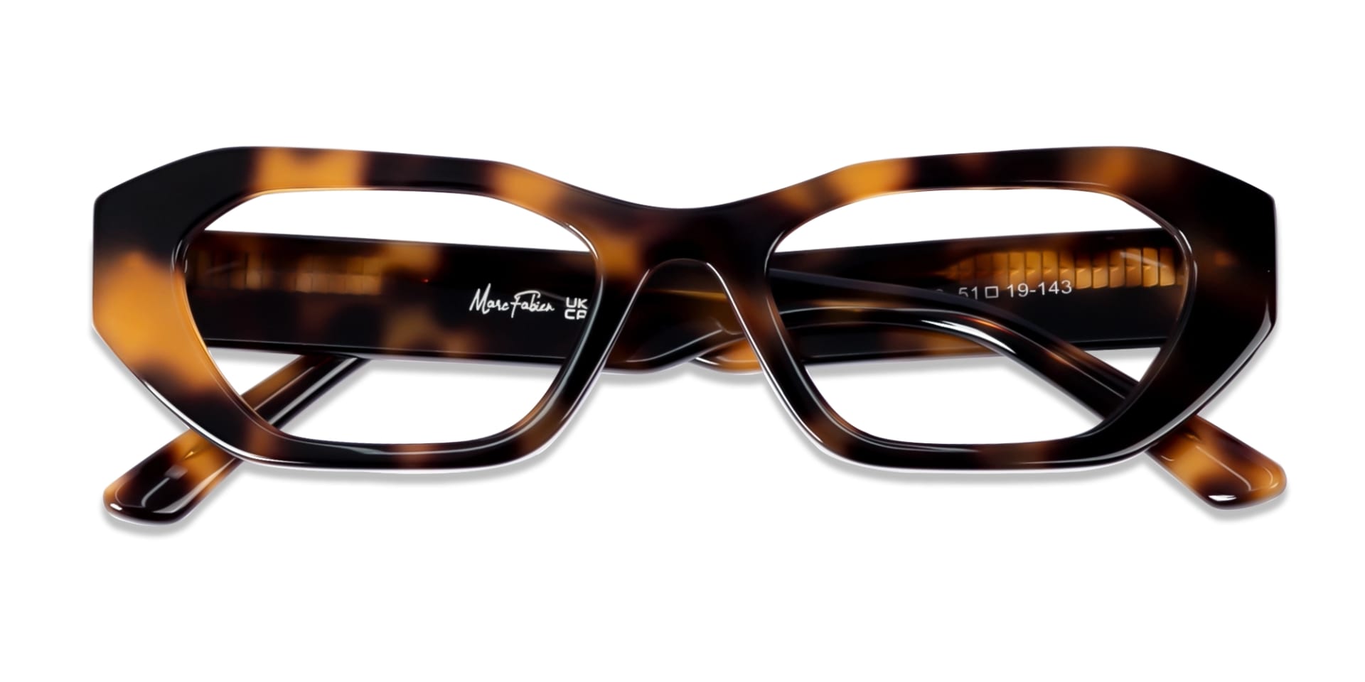 Honey Tortoise Rectangle Geometric Glasses