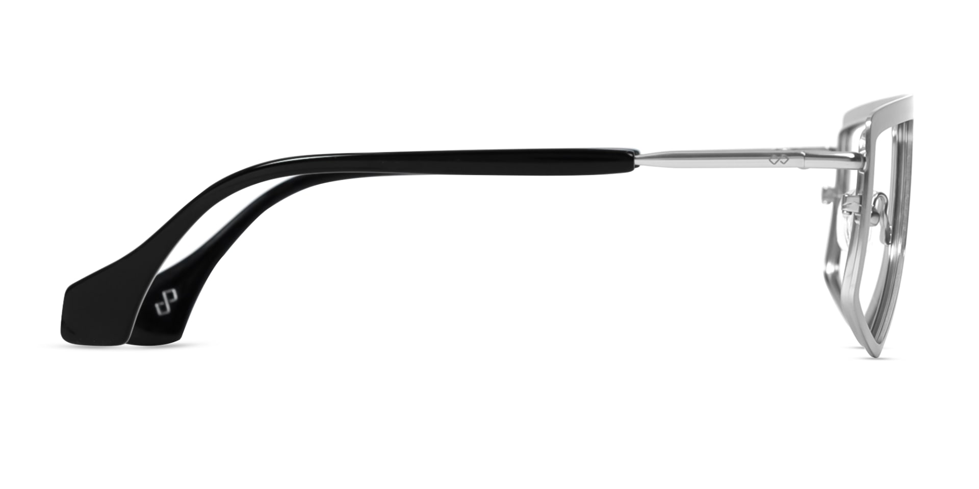 Platinum Silver & Black Pilot Glasses-4