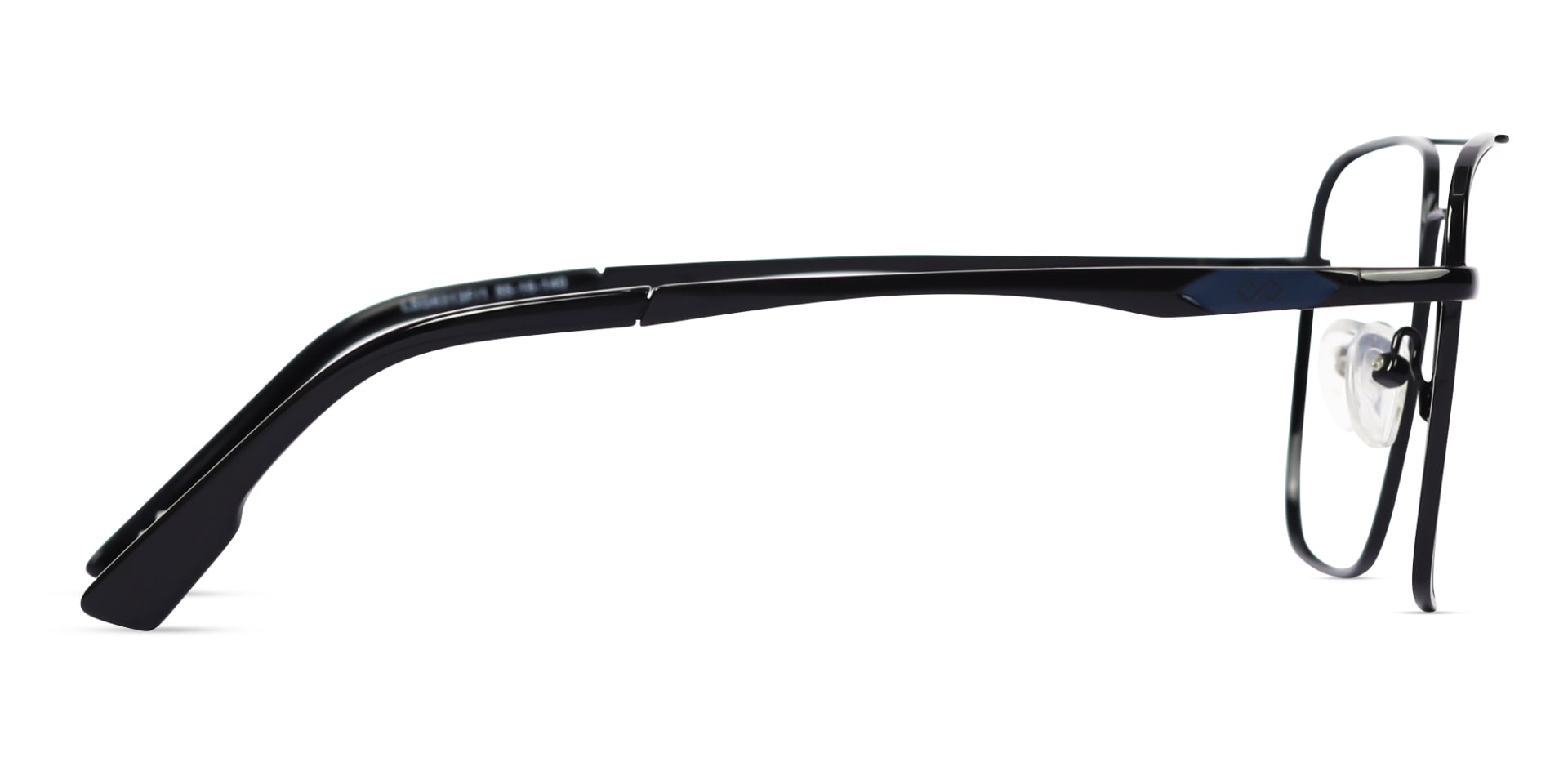 Metal Black Pilot Square Glasses