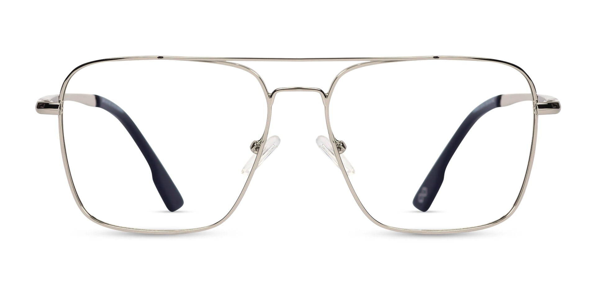 Metal Silver Square Pilot Glasses