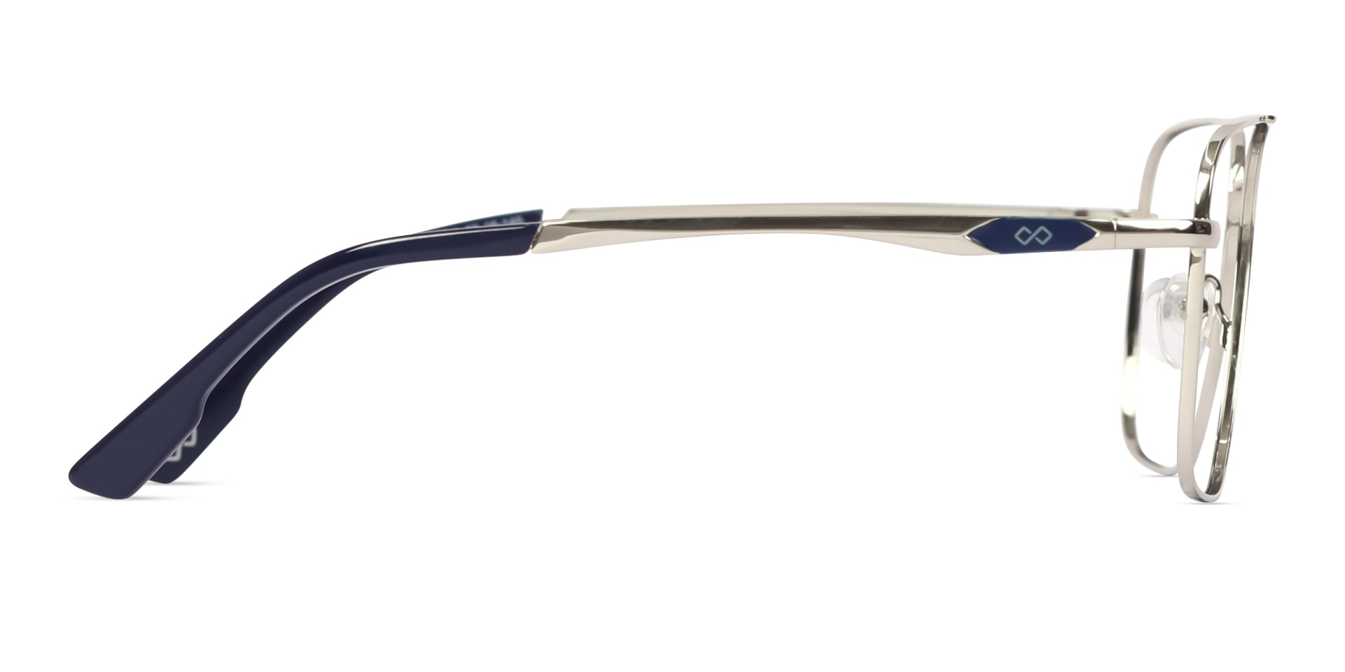 Metal Silver Square Pilot Glasses