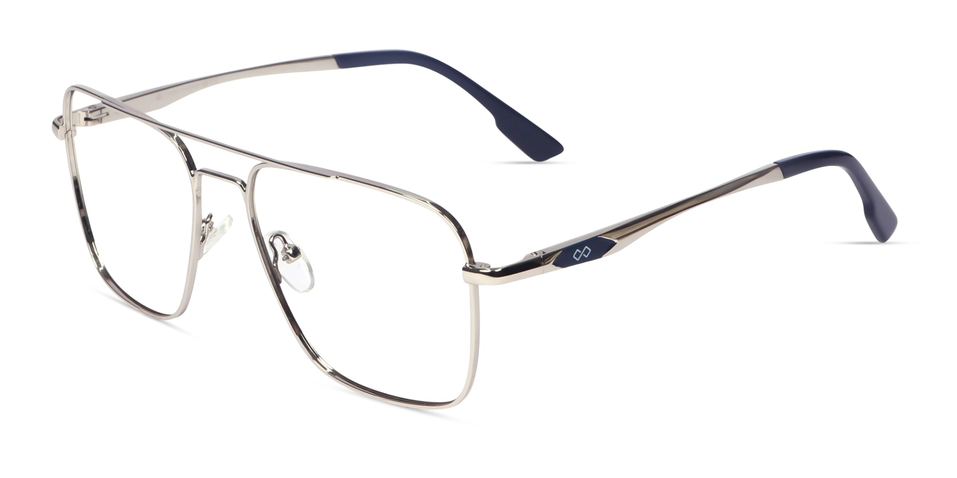 Metal Silver Square Pilot Glasses
