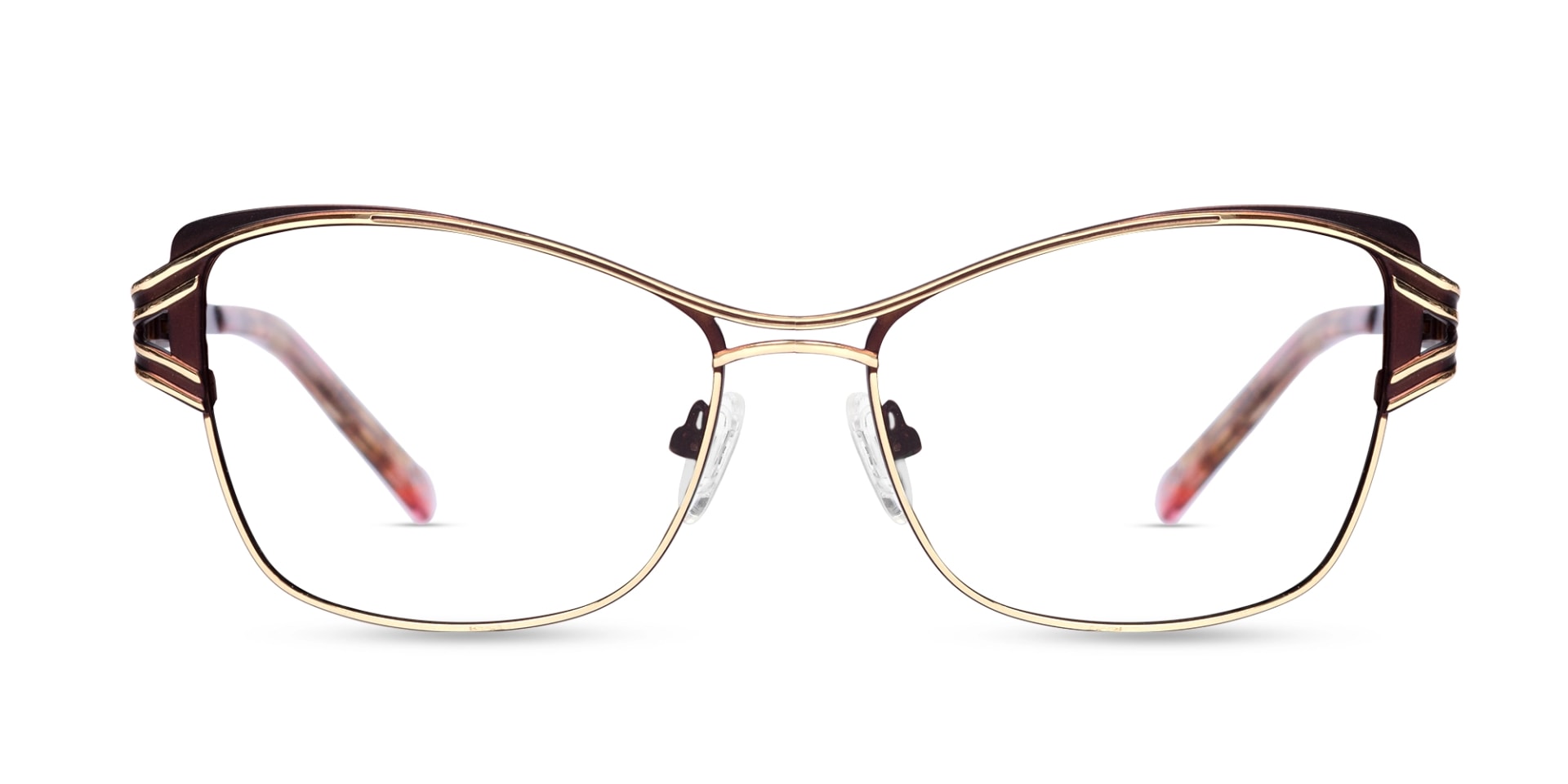 Champagne Gold & Brown Butterfly Glasses-1