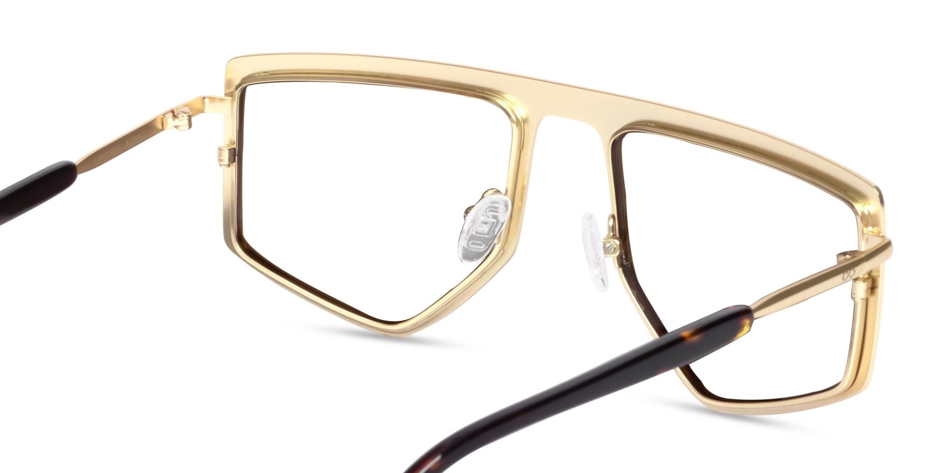 Gold & Tortoise Pilot Geometric Glasses-5