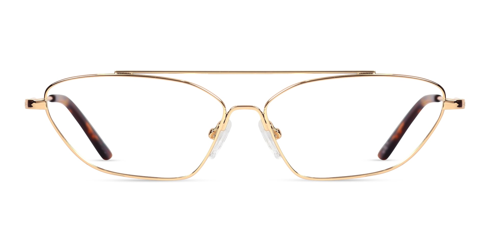 Gold & Green Rectangle Glasses