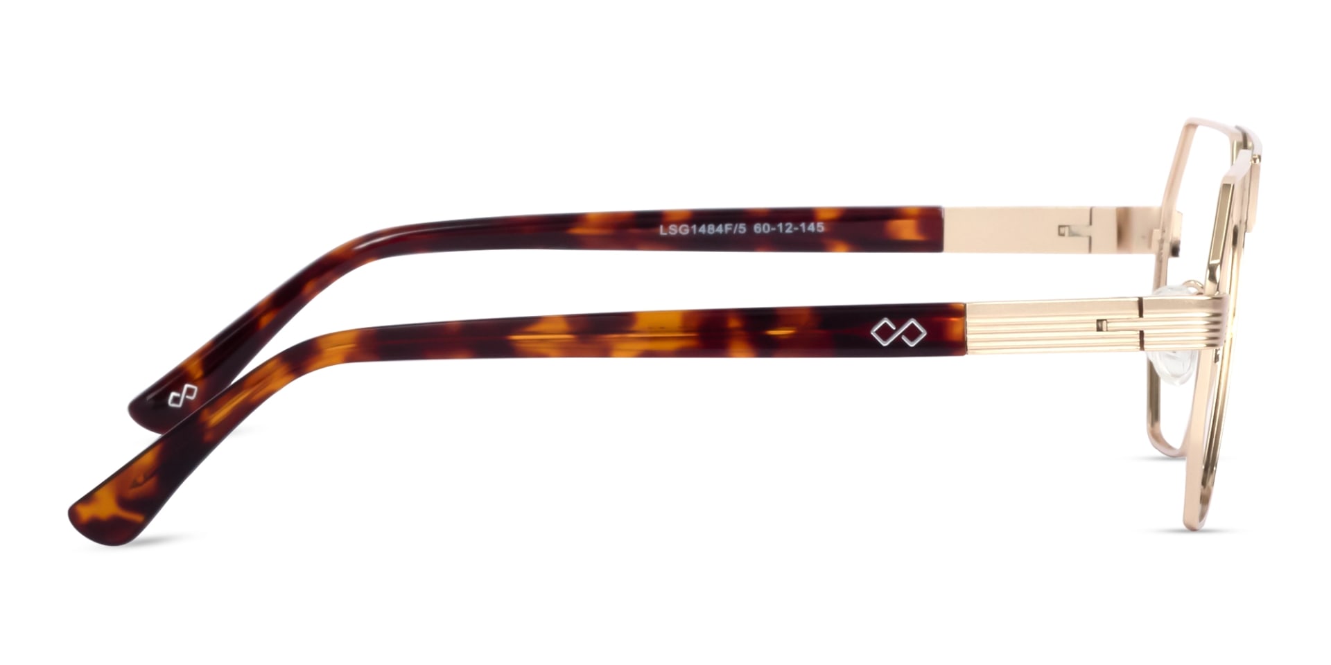 Champagne Gold Pilot Square Glasses