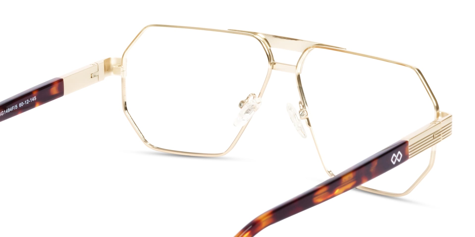 Champagne Gold Pilot Square Glasses