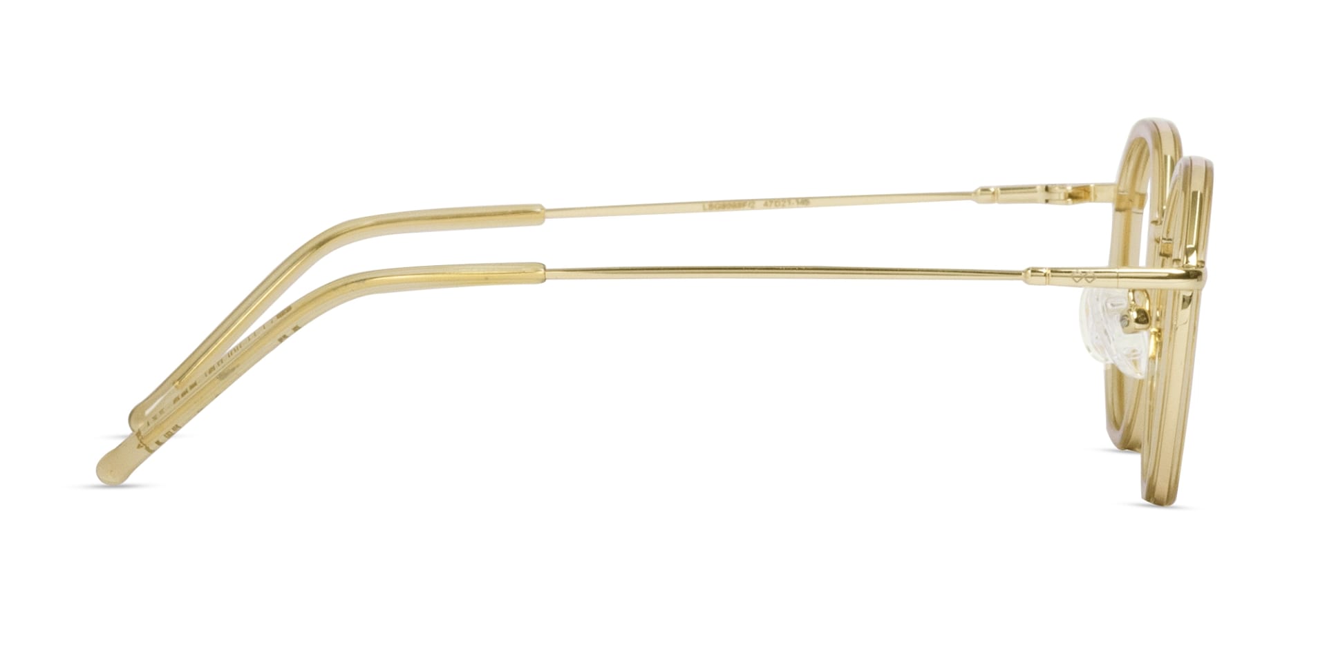 Crystal Champagne Gold Round Glasses-4