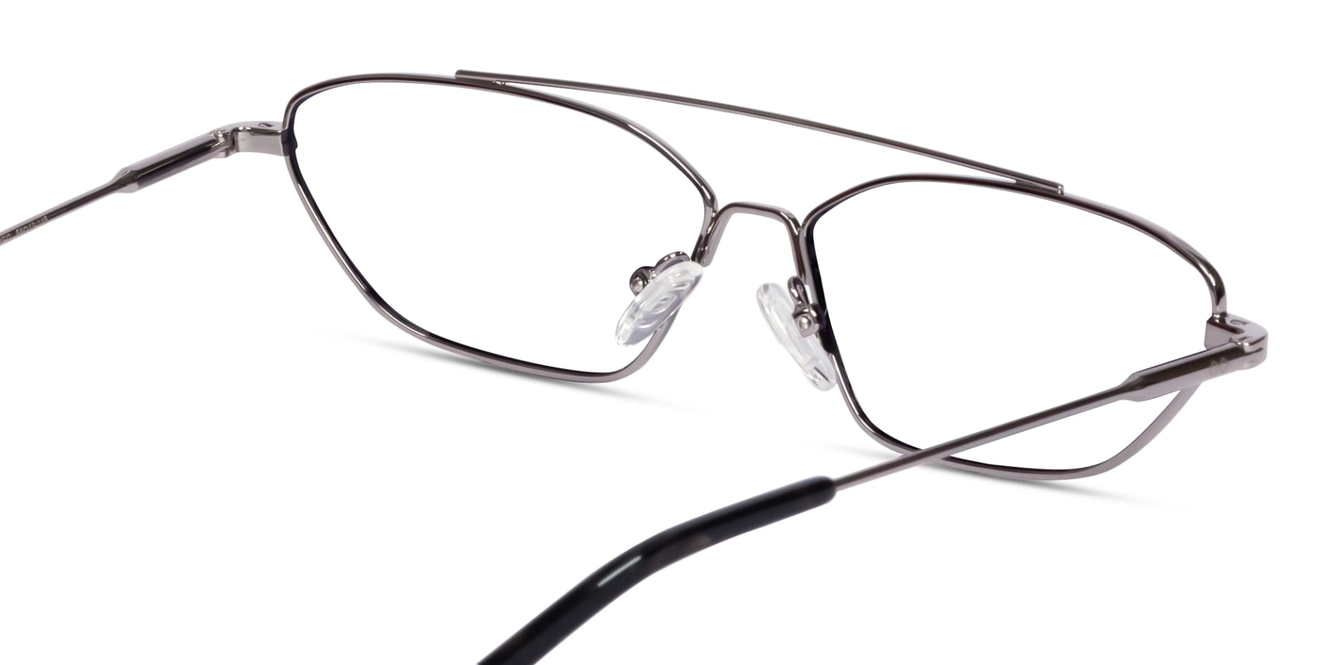 Silver & Grey Gradient Geometric Glasses