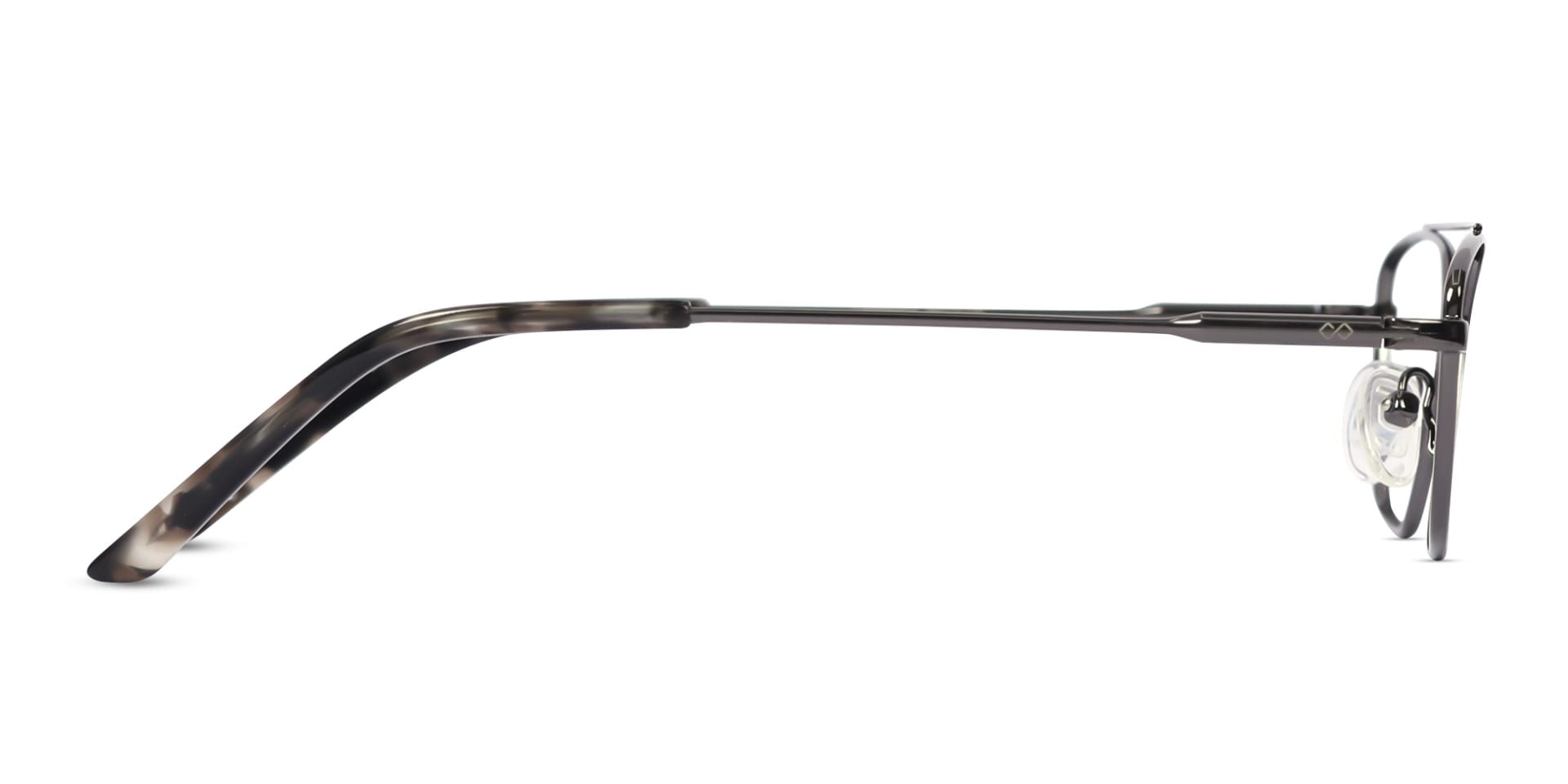 Gunmetal & Grey Rectangle Glasses