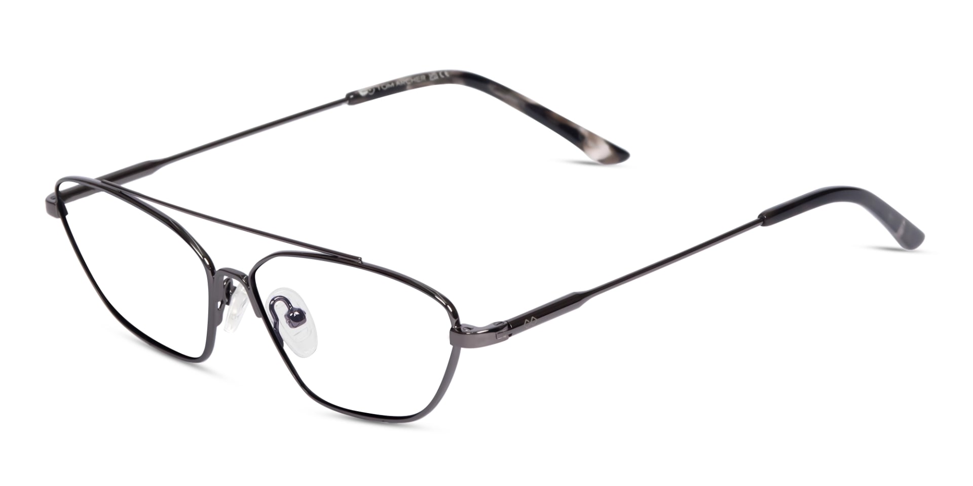Gunmetal & Grey Rectangle Glasses