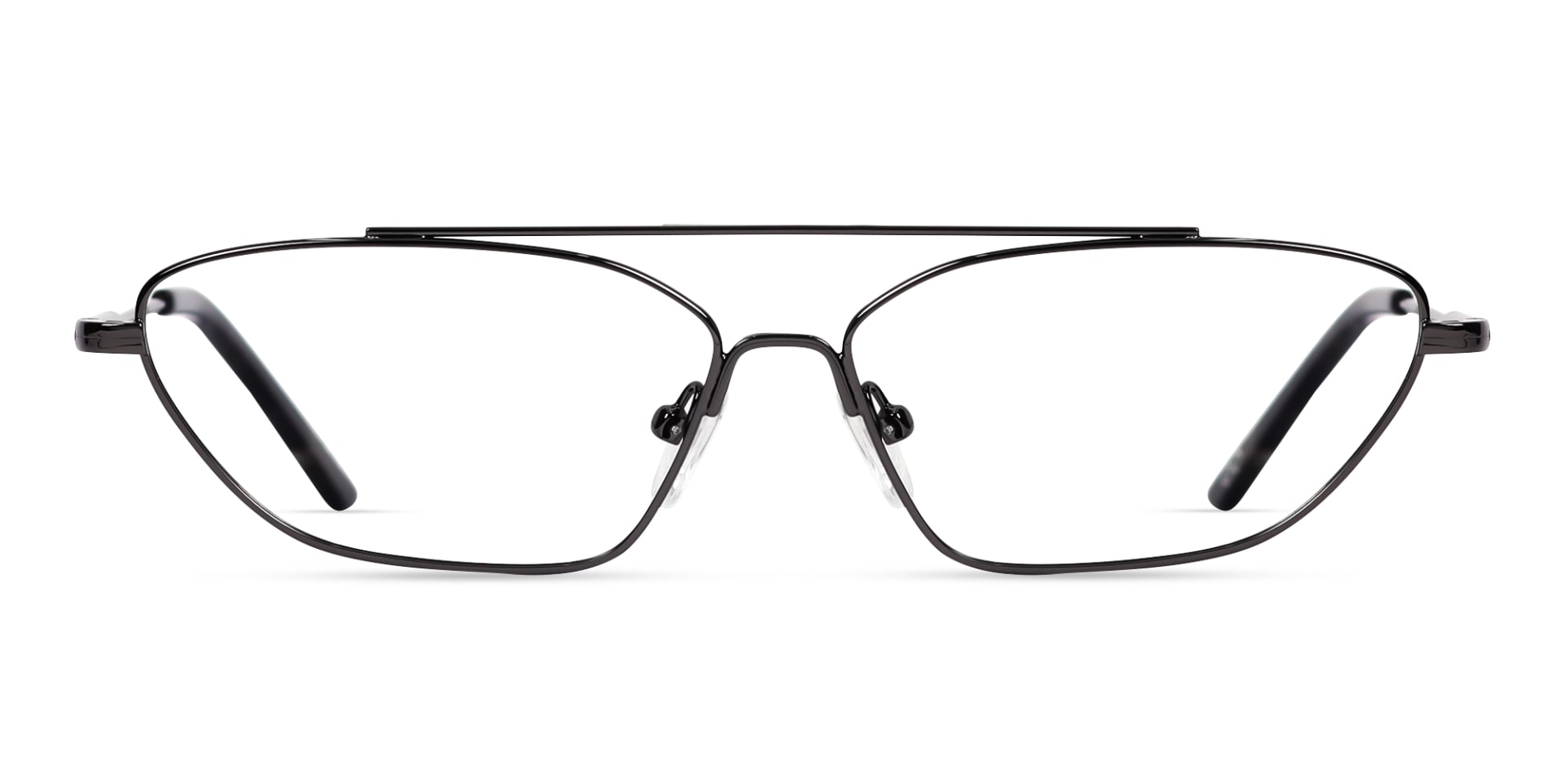Gunmetal & Grey Rectangle Glasses