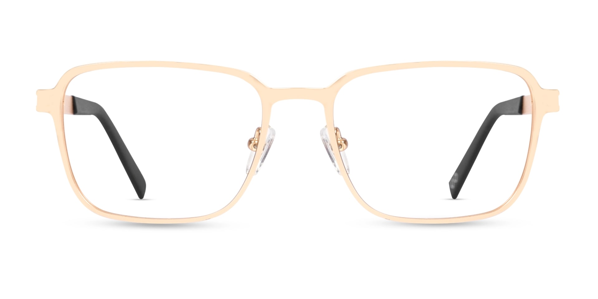 Gold & Black Square Rectangle Glasses-1