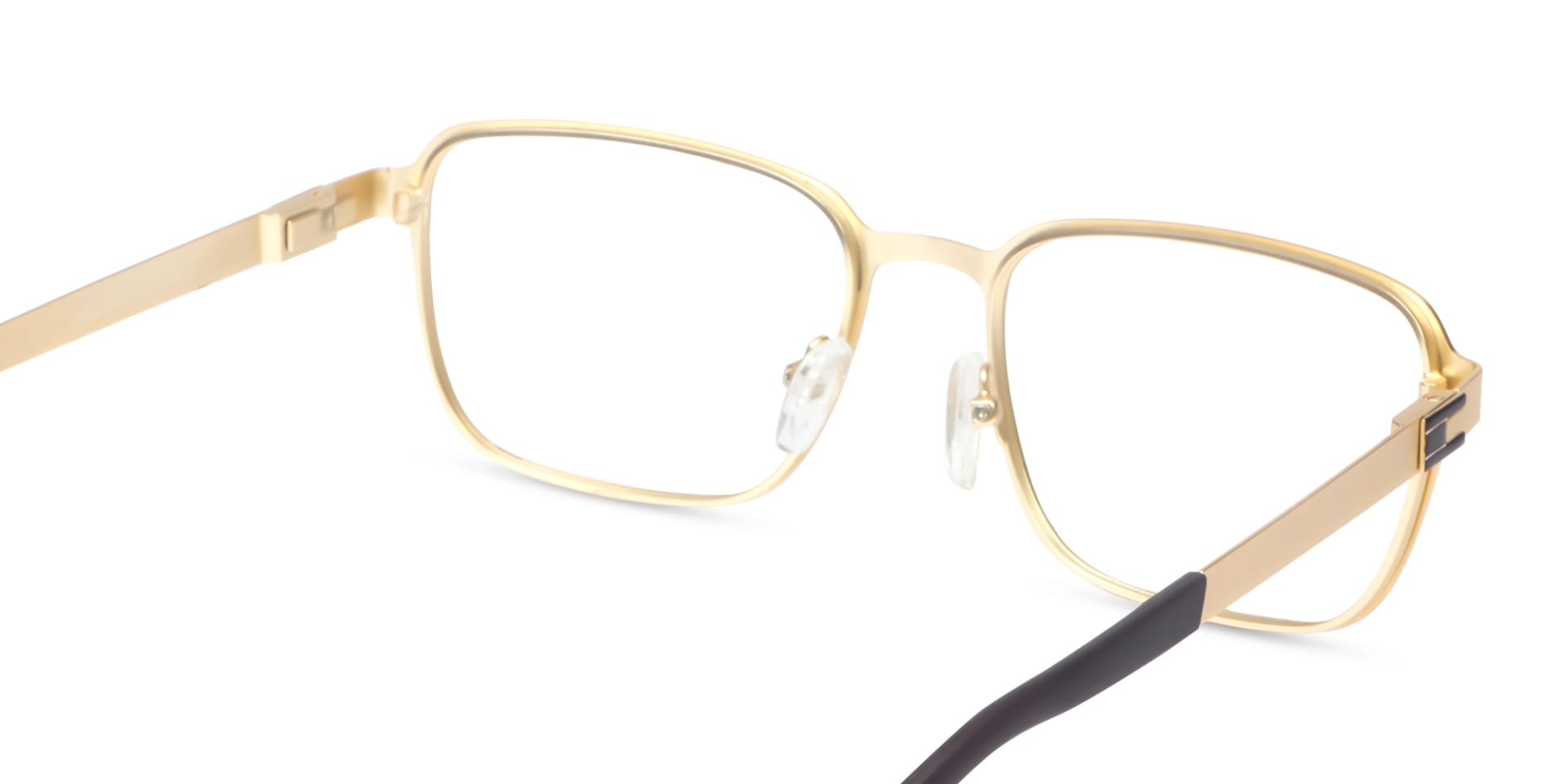 Gold & Brown Square Glasses-5