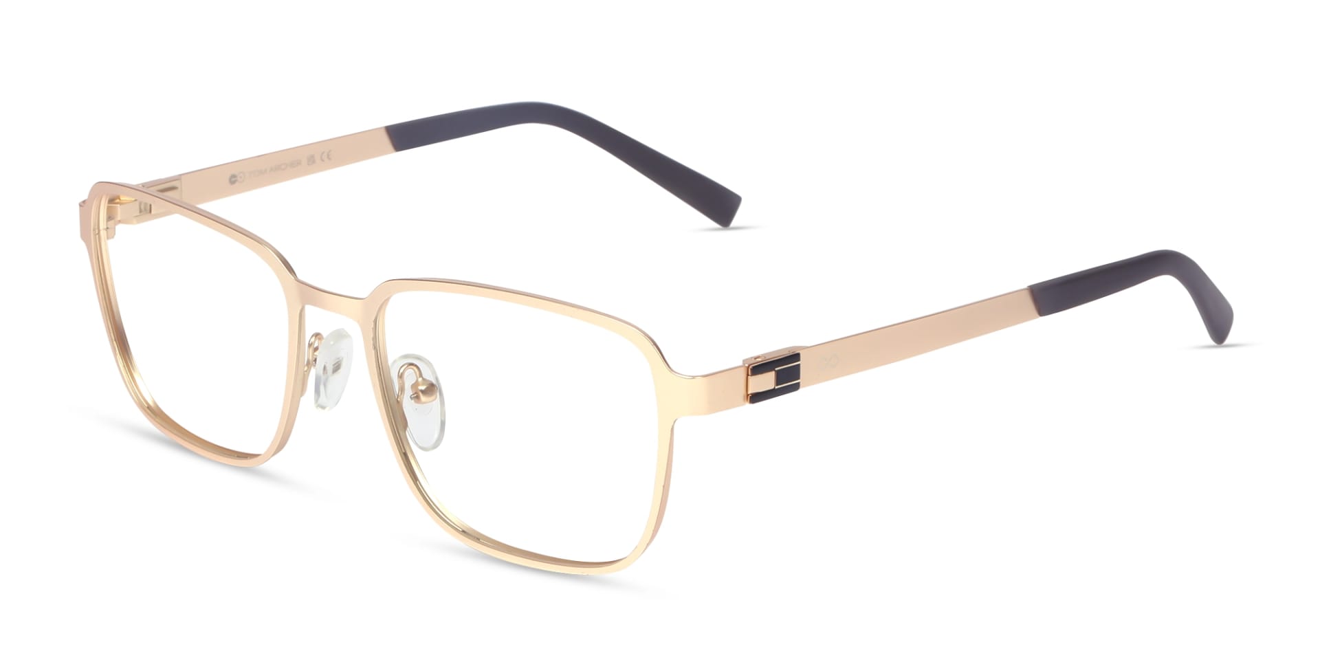 Gold & Brown Square Glasses-3