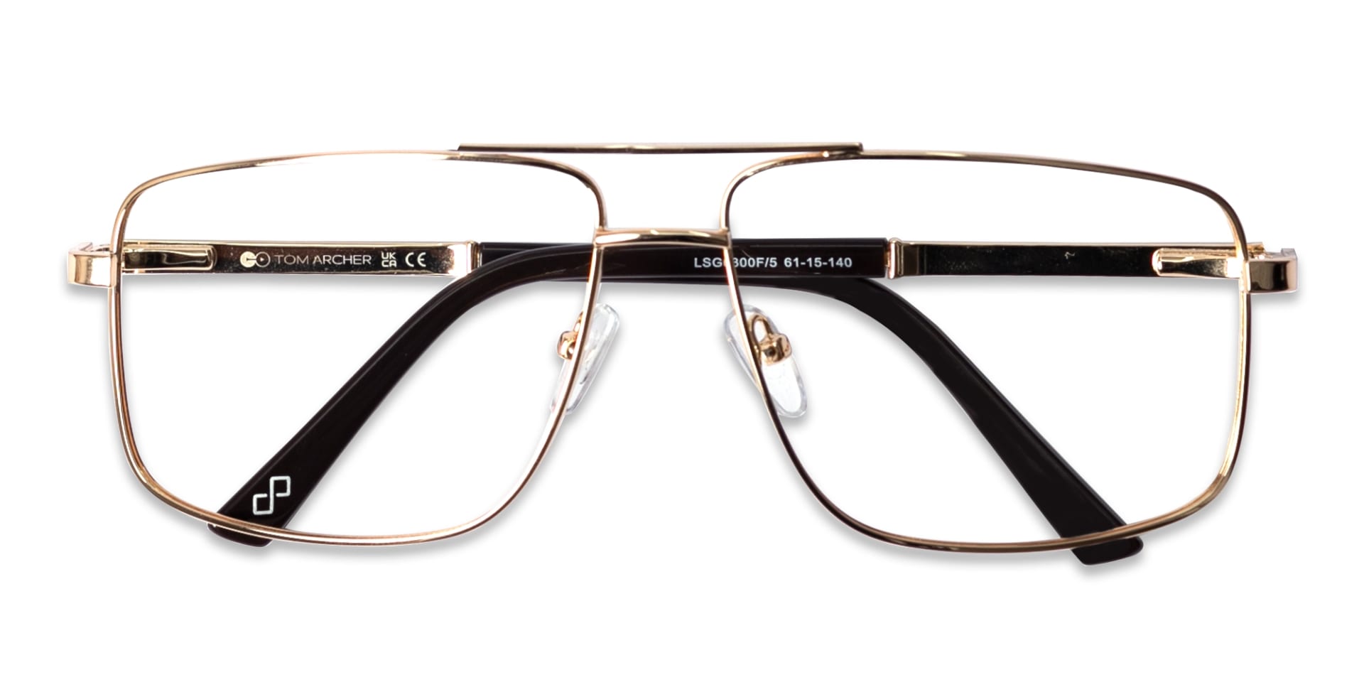 Champagne Gold Pilot Full-Rim Glasses