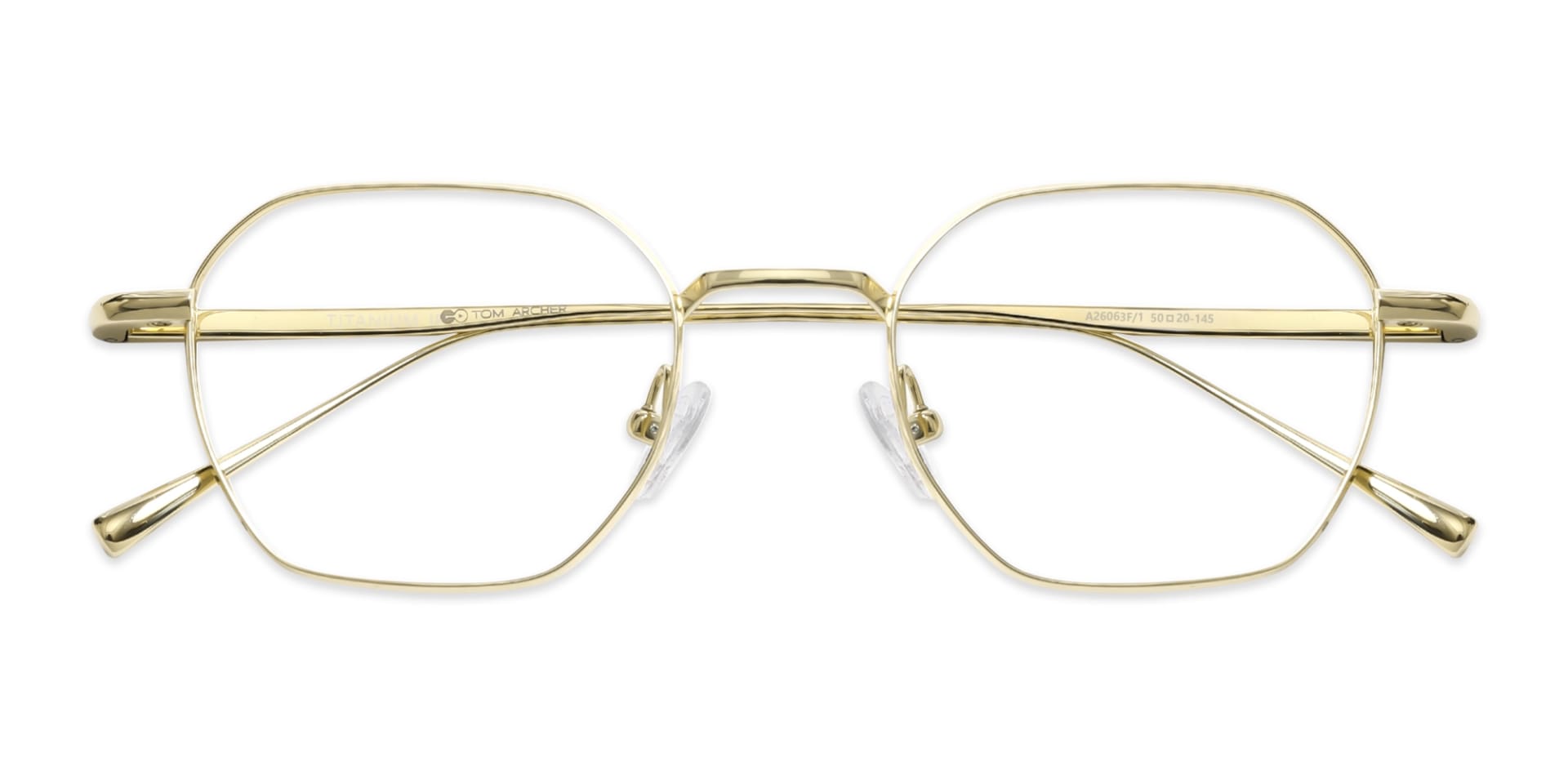 Gold Geometric Titanium Metal Glasses-6