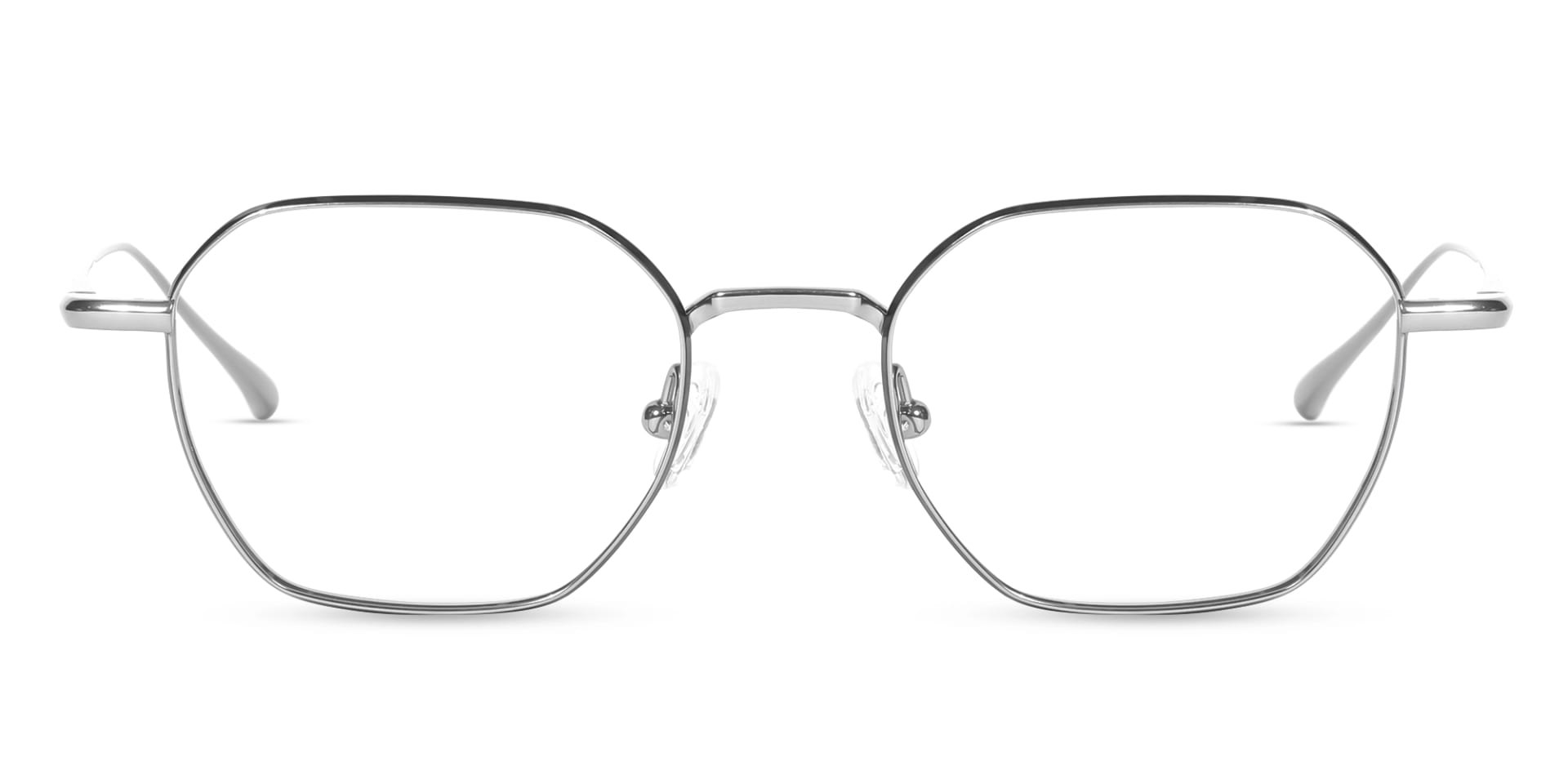 Platinum Grey Geometric Glasses-1