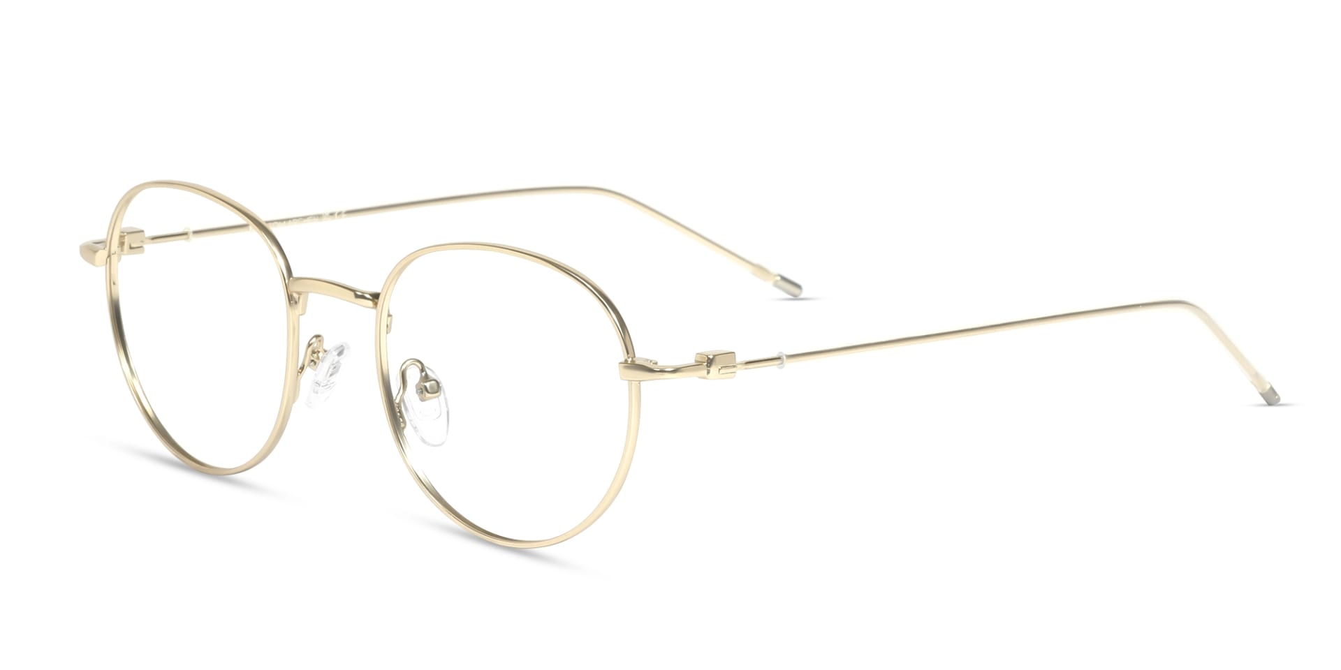 Metal Champagne Gold Oval Glasses-3