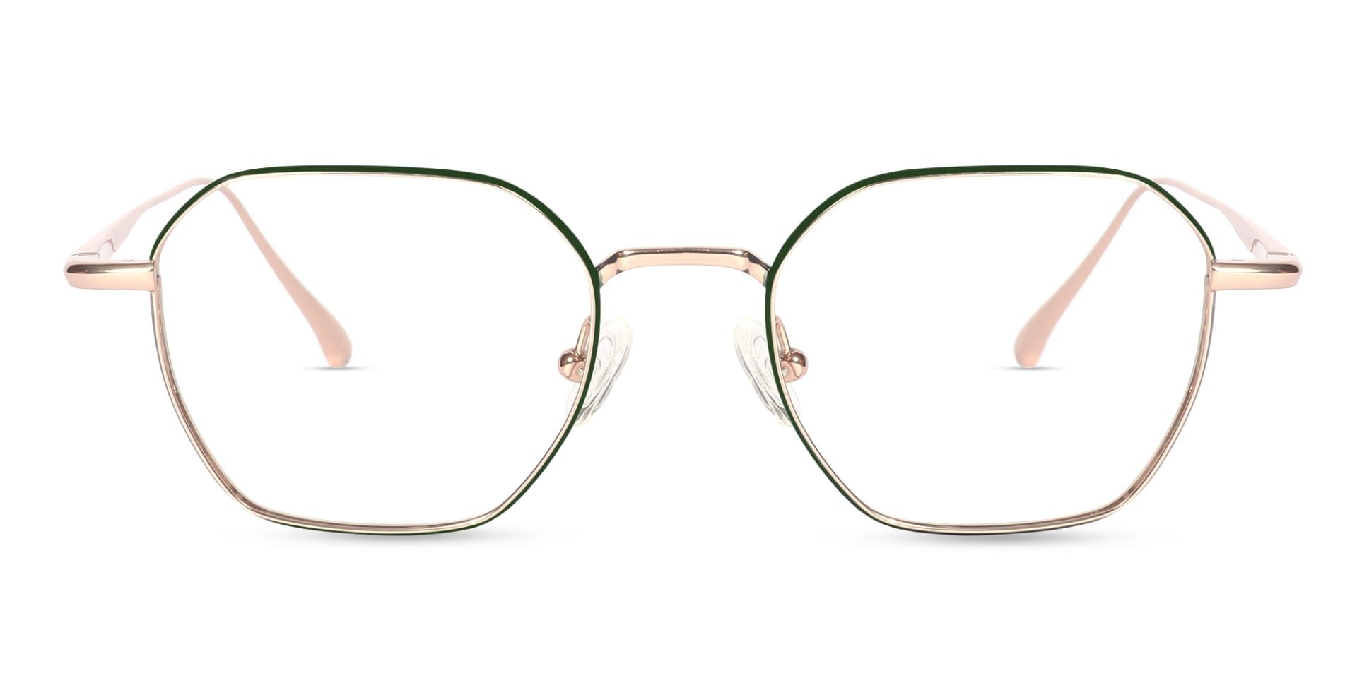 Rose Gold Geometric Glasses-1
