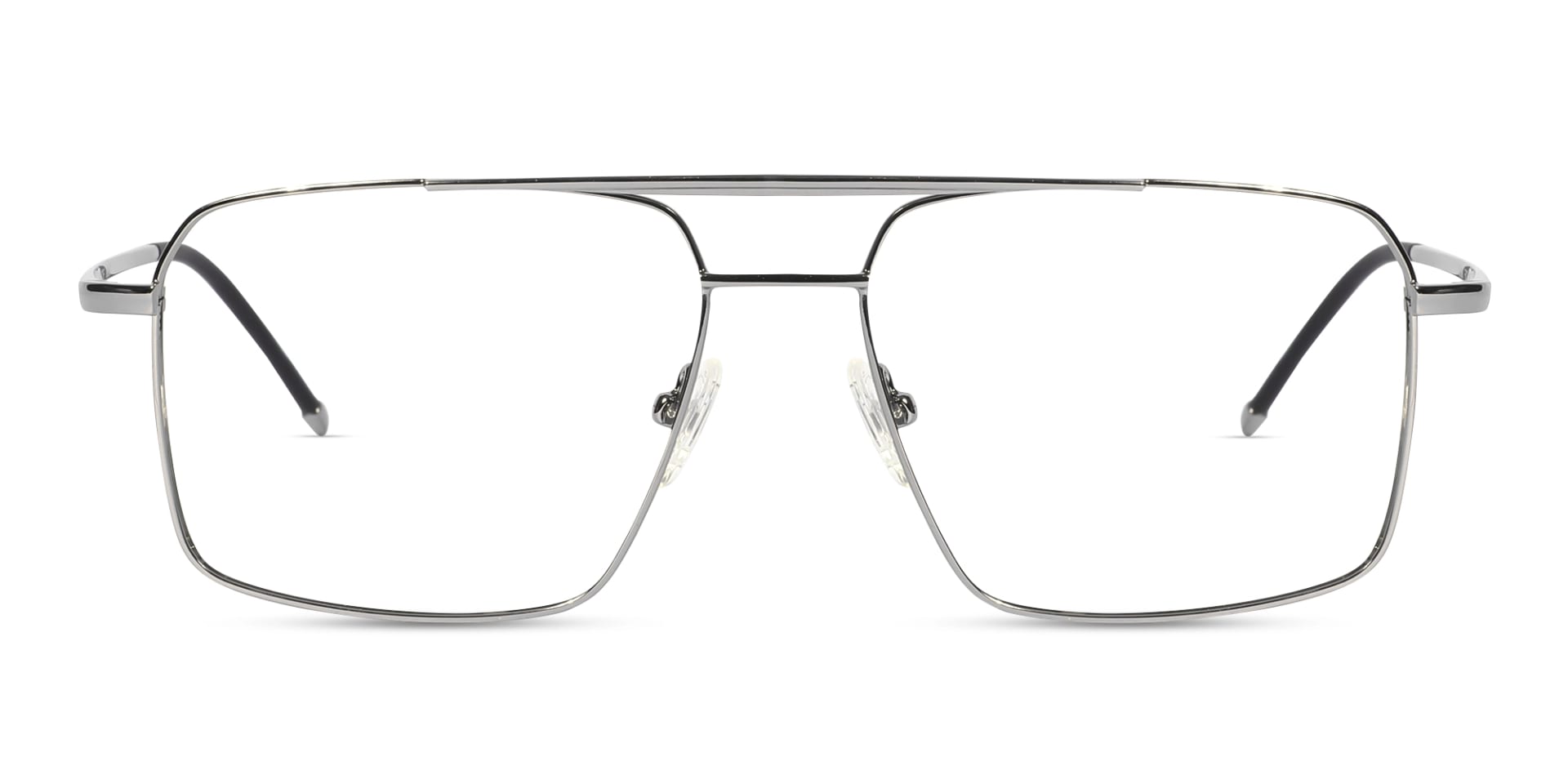 Platinum Grey Square Metal Glasses