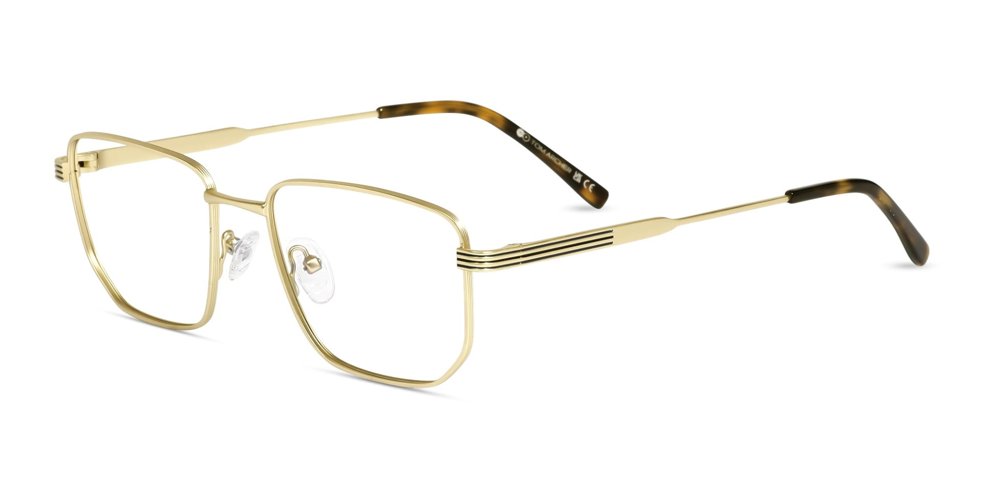 Matte Gold Geometric Glasses