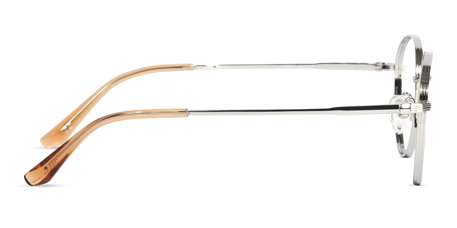 Silver Round Titanium Metal Glasses