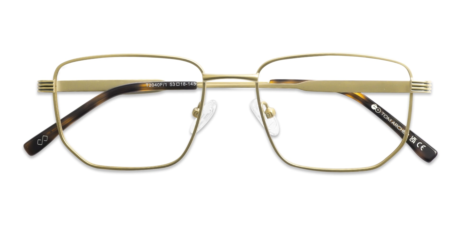 Matte Gold Geometric Glasses