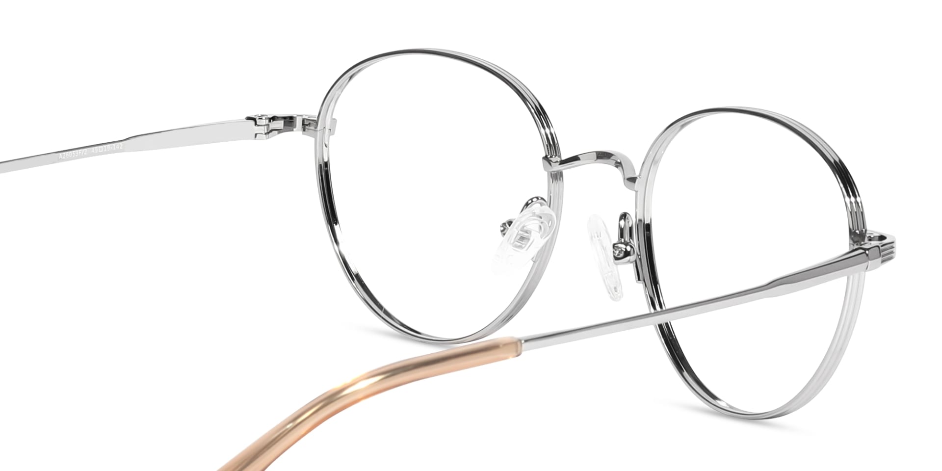 Silver Round Titanium Metal Glasses