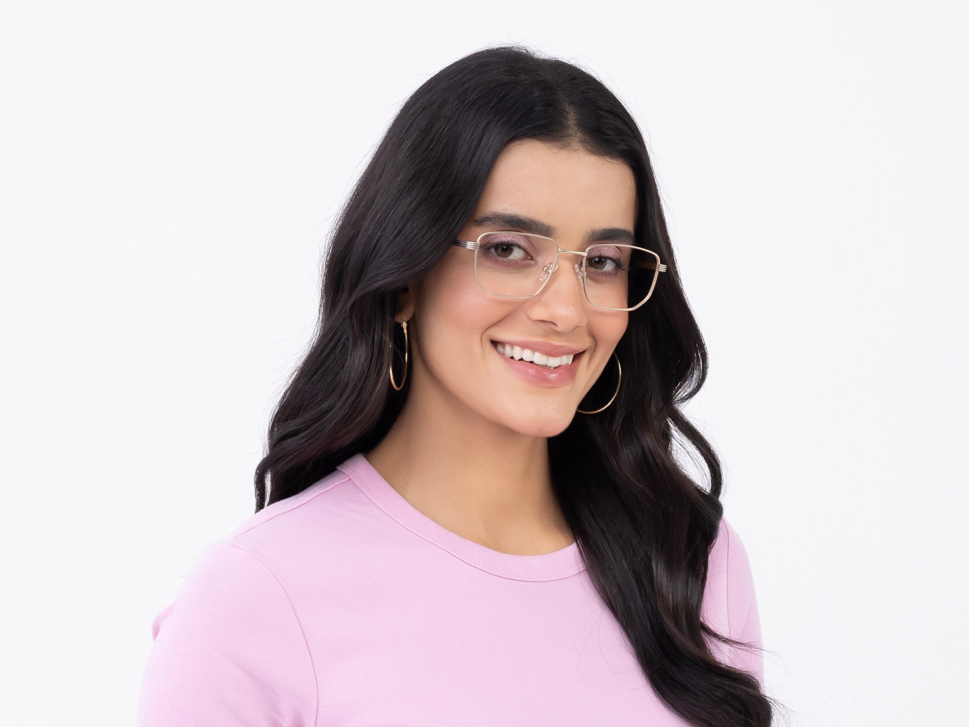 Matte Gold Geometric Glasses