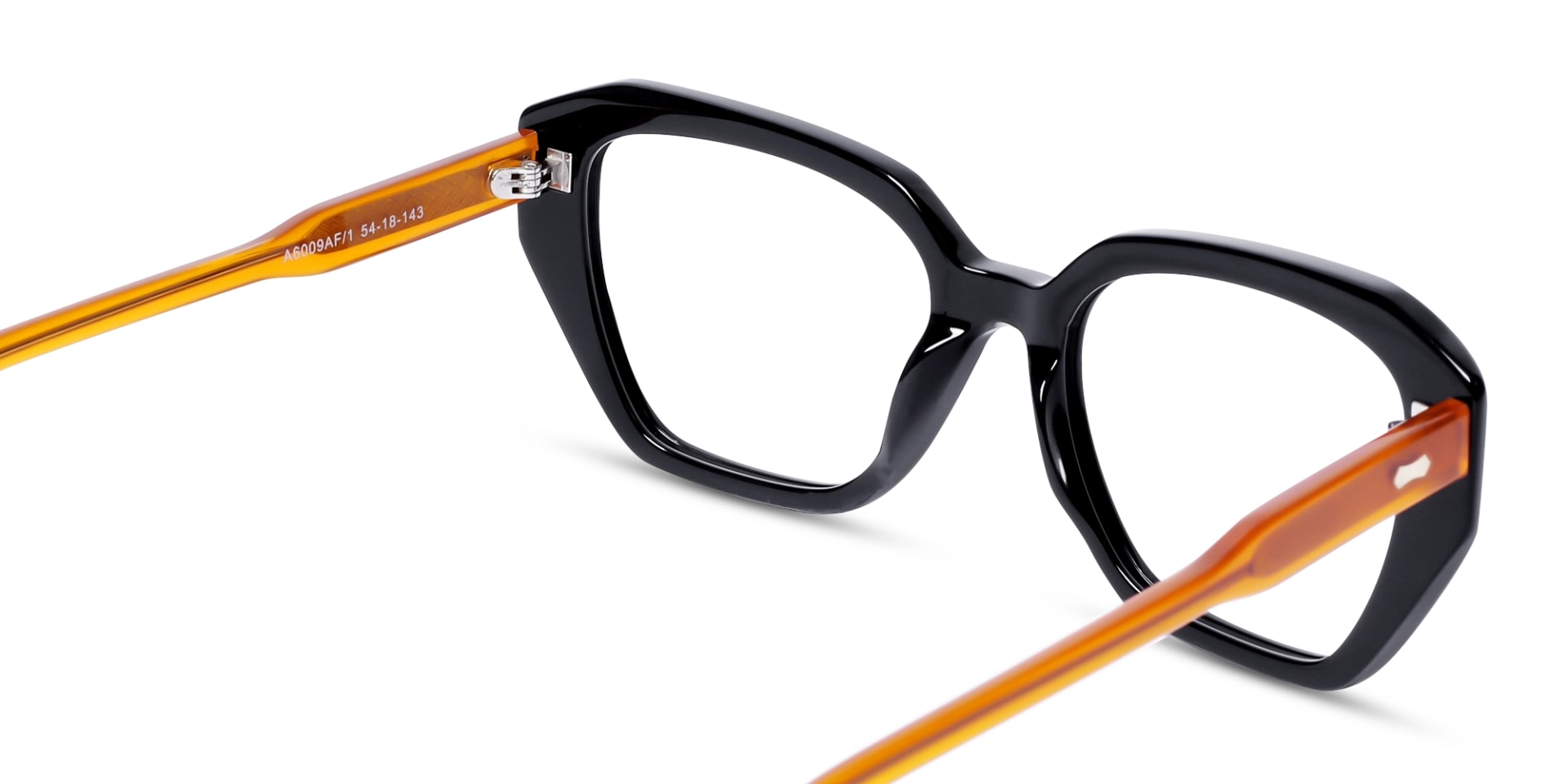 Black Square Geometric Acetate Glasses